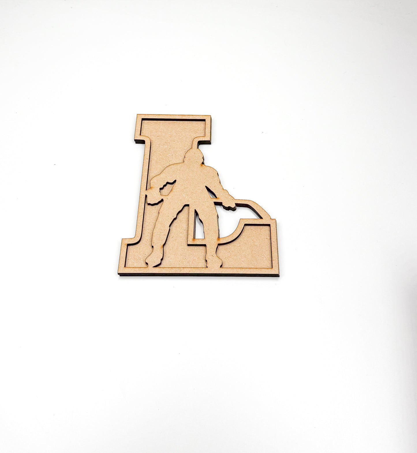 a wooden cutout of a baseball player
