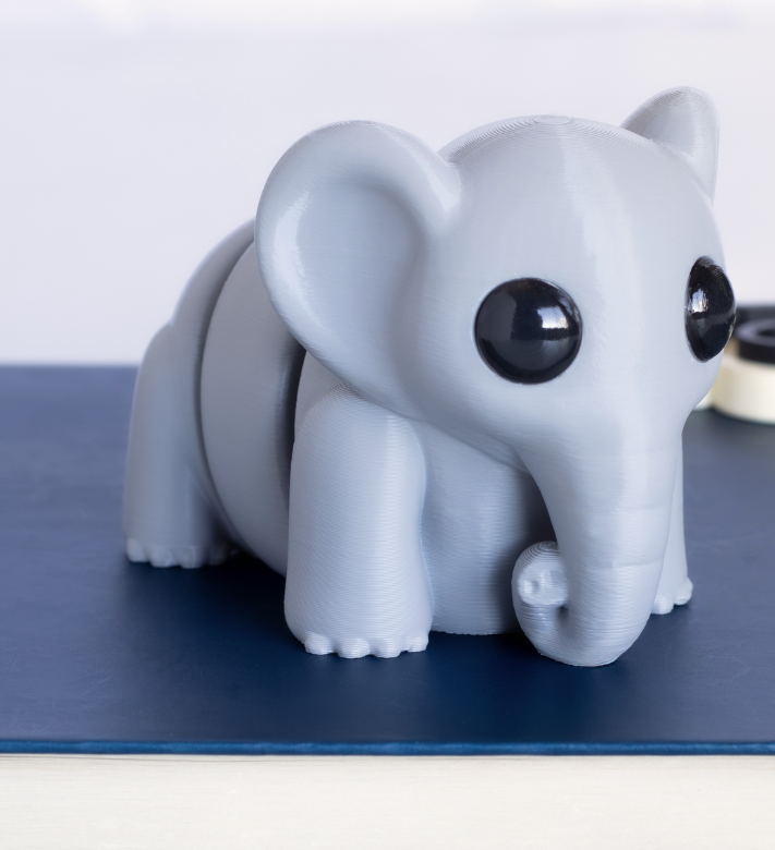 Articulated Baby Elephant, Fidget Figurine , Desktop Figurine