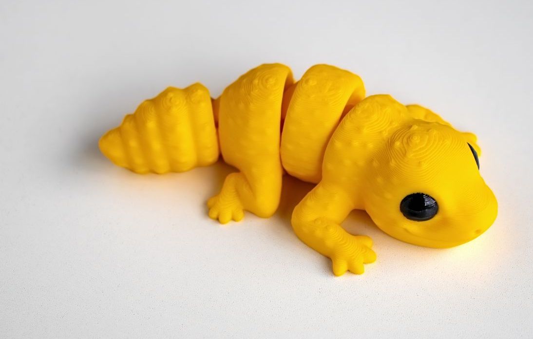 Articulated Baby Leopard Gecko Fidget Figurine , Desktop Figurine