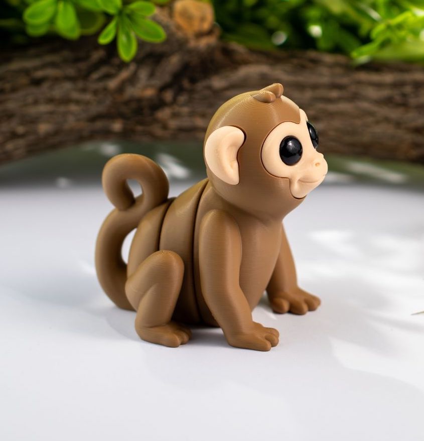 Articulated Monkey , Fidget Figurine , Desktop Figurine