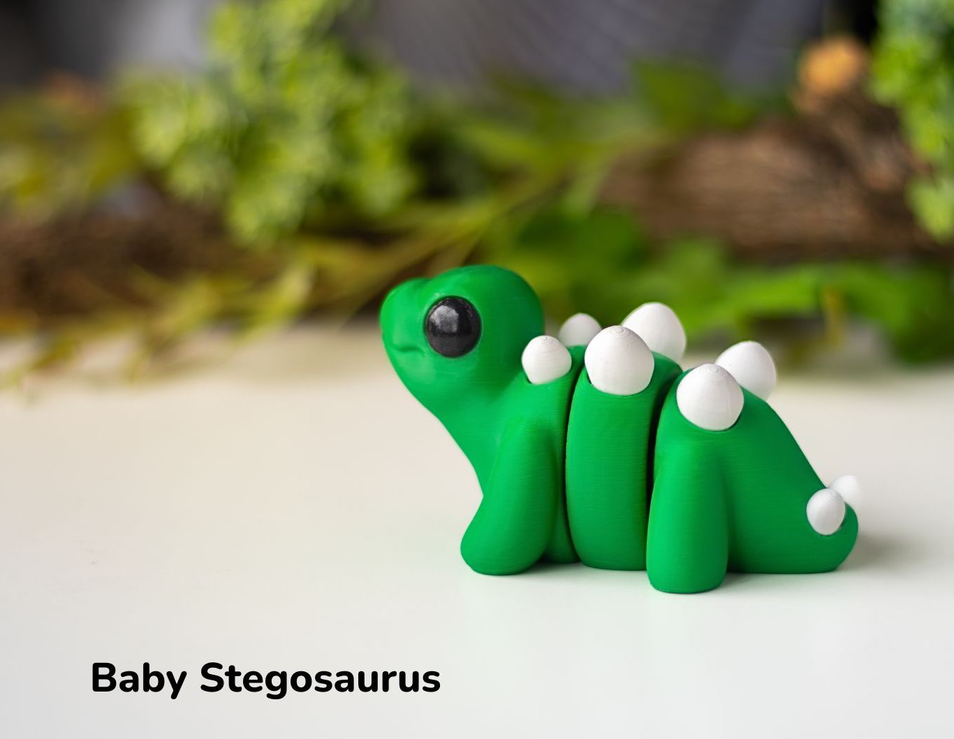 Articulated Baby Stegosaurus, Fidget Figurine , Desktop Figurine