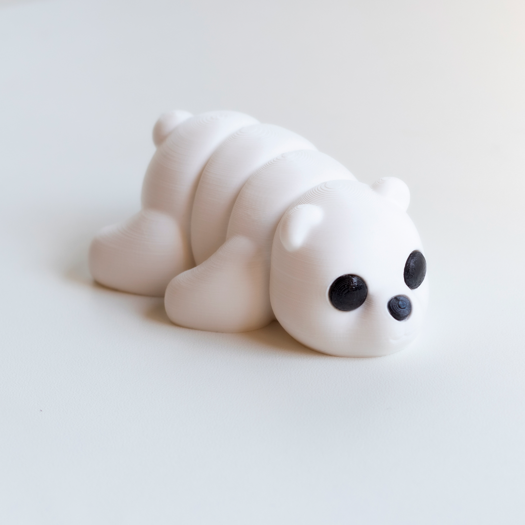 Mini Polar Bear Fidget | Articulated Flexi Animal