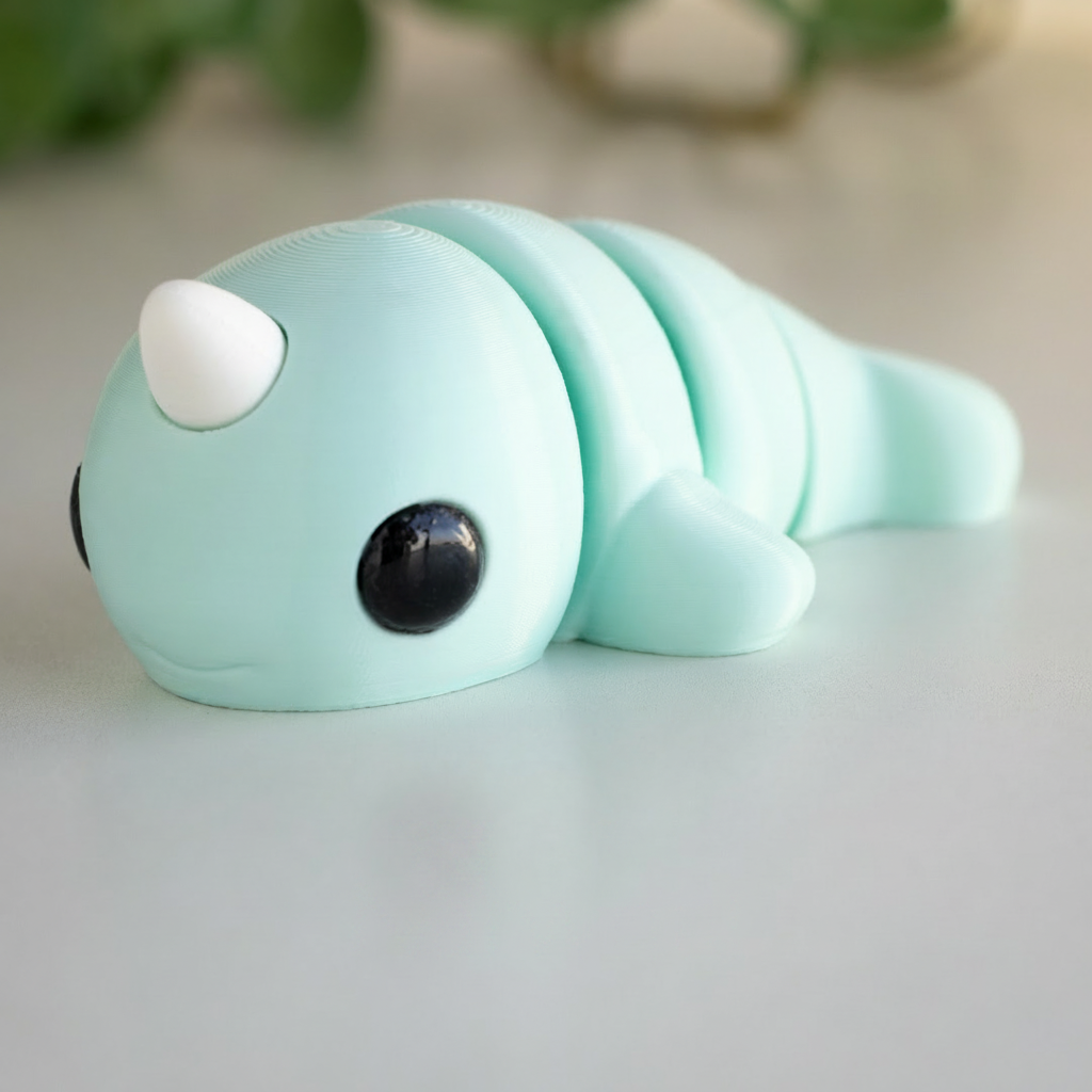 Mini Narwhal Fidget | Articulated Flexi Animal