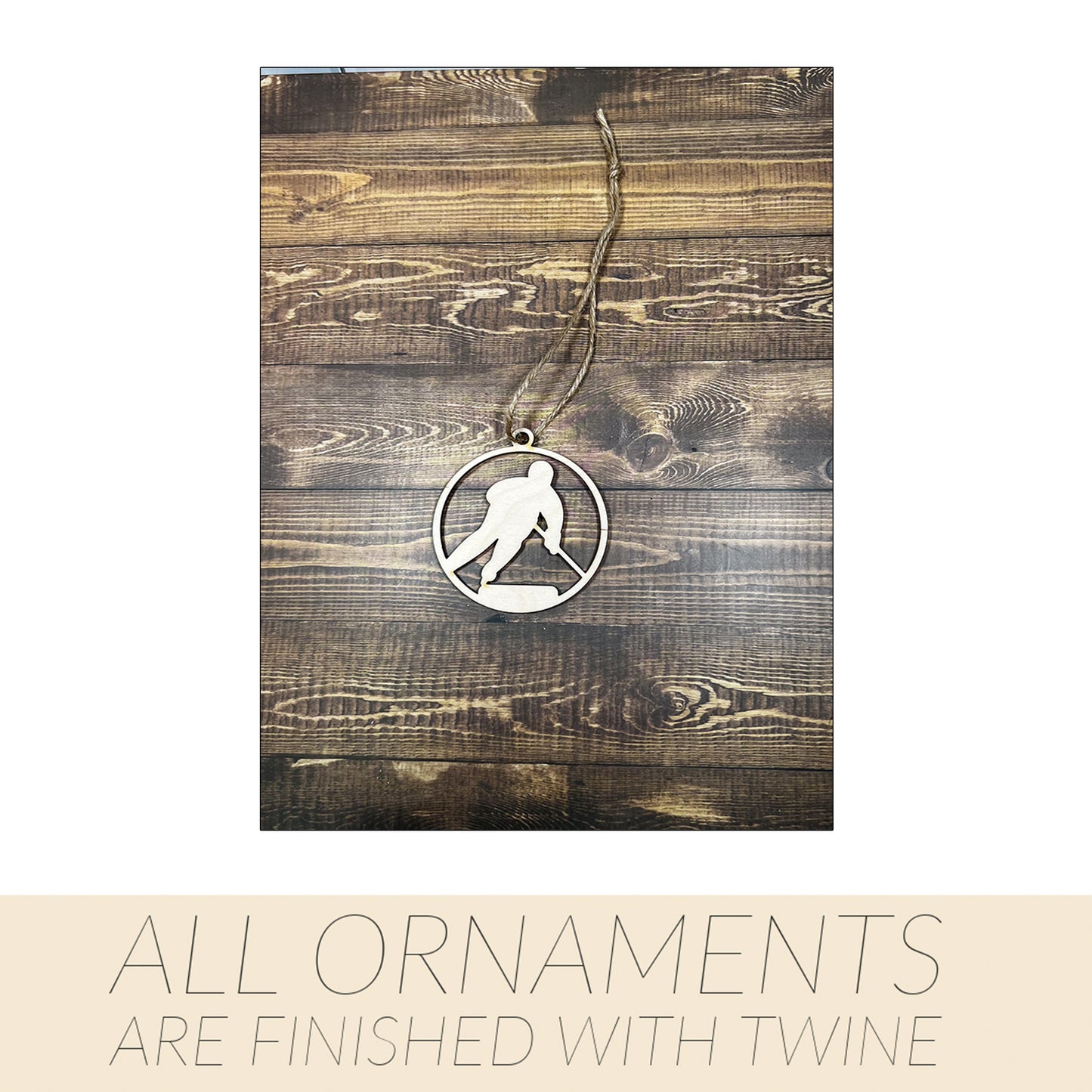 Golf Ornament, Personalized Ornament, Wooden Family Ornament , Laser Engraved Wood Ornament