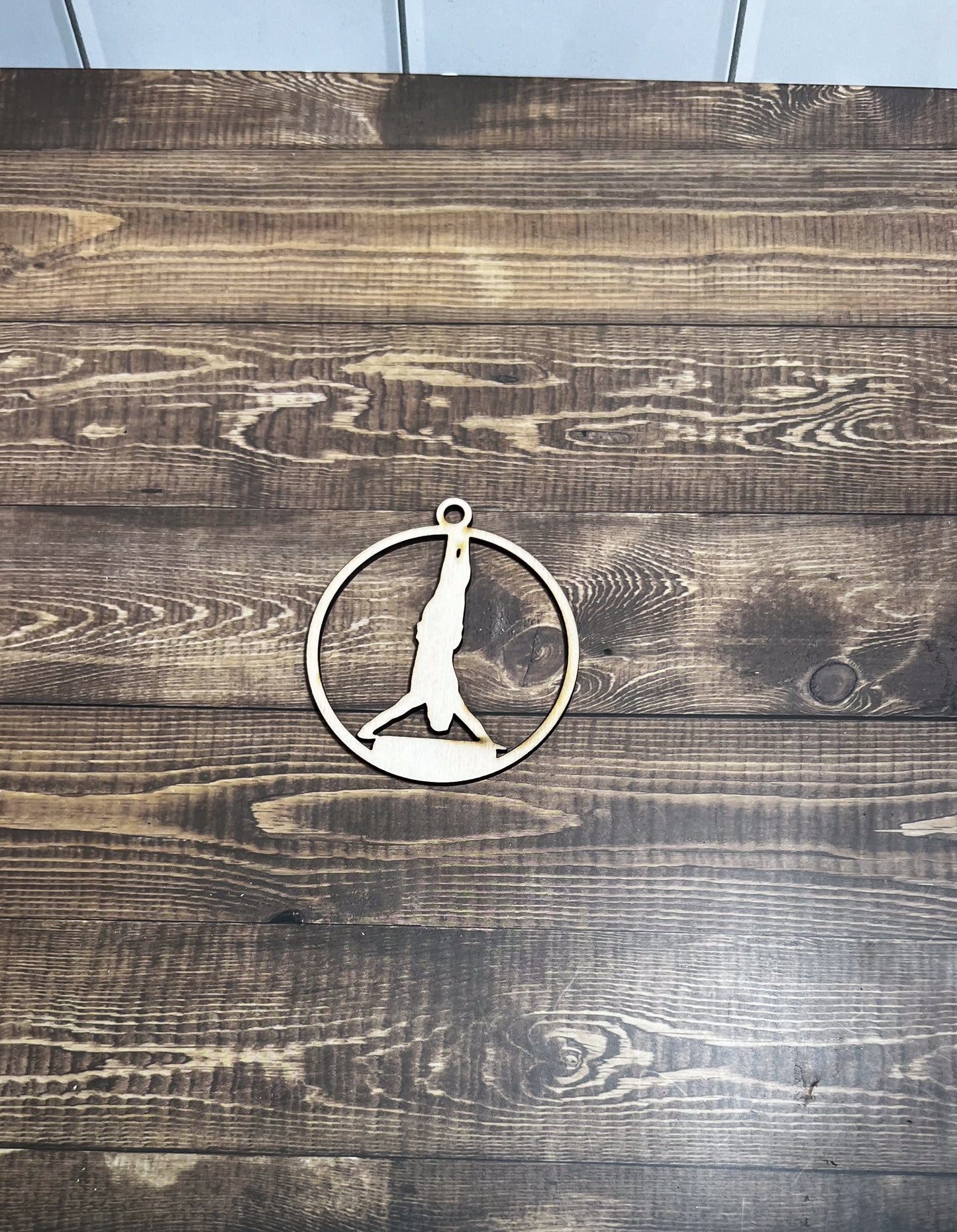 Gymnastic Ornament, Wooden Sports Ornament, Sports Ornament, Engraved Ornament, Laser Engraved Wood Ornament