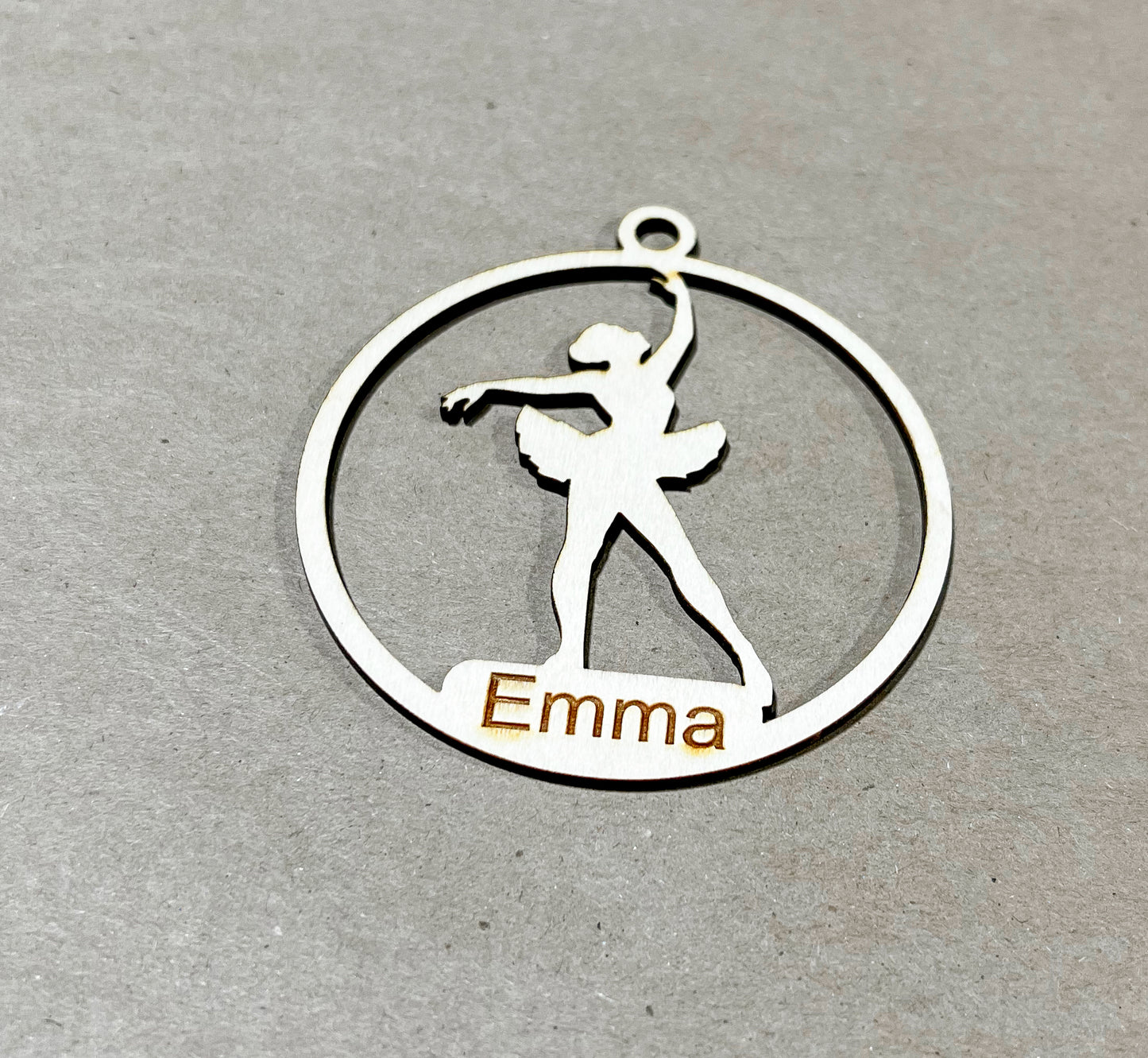 Dancing Ornament, Wooden Sports Ornament, Sports Ornament, Engraved Ornament, Laser Engraved Wood Ornament