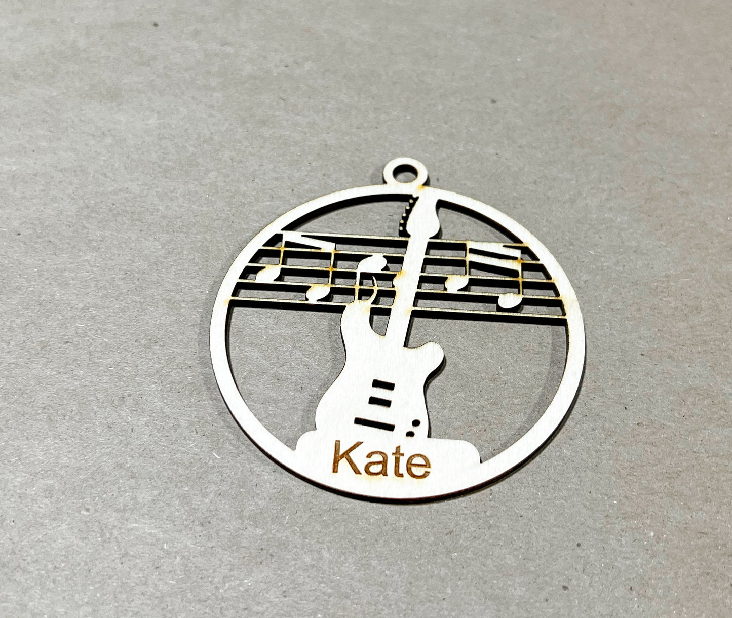 Music Ornament, Wooden Sports Ornament, Sports Ornament, Engraved Ornament, Laser Engraved Wood Ornament