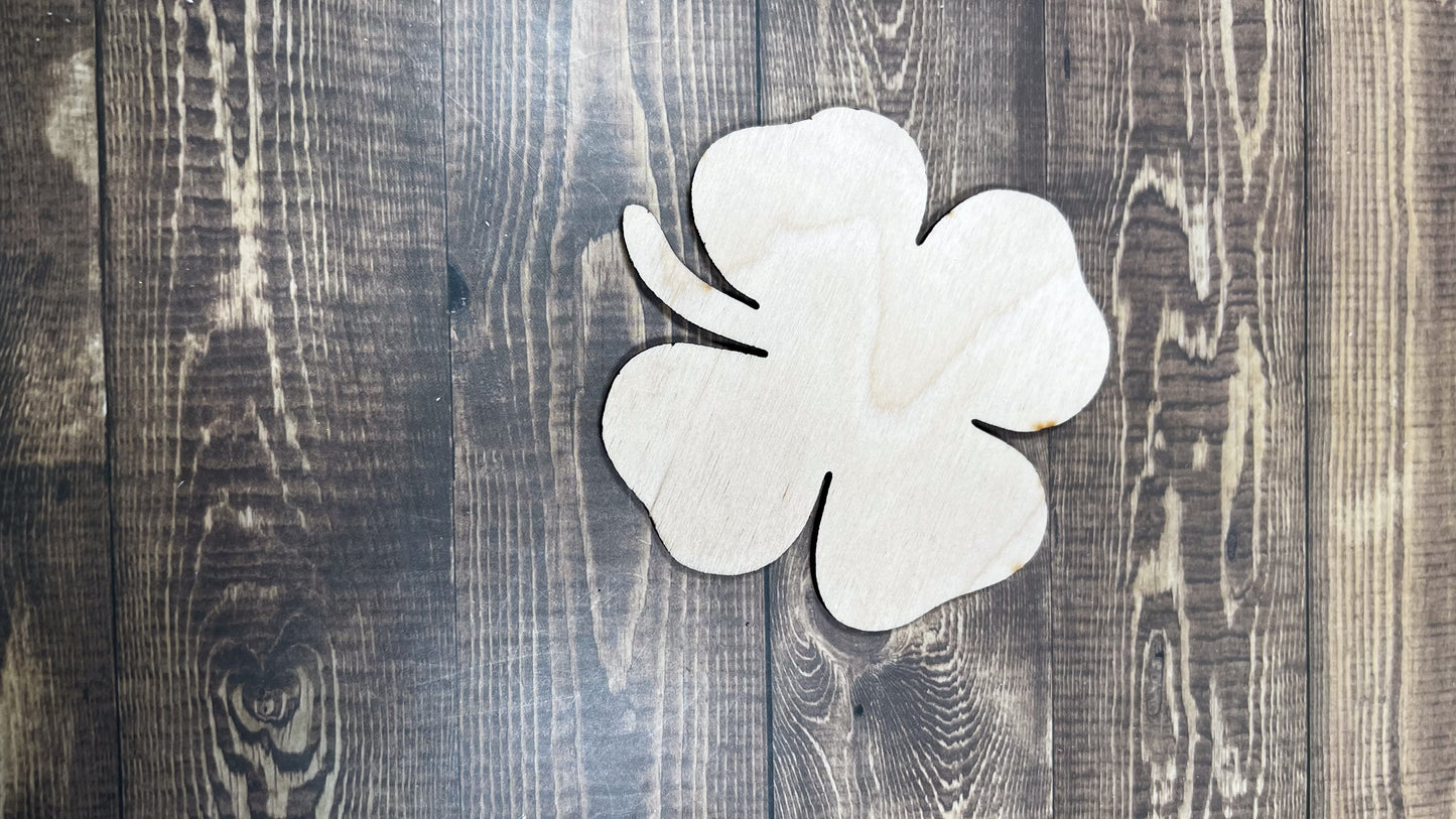 4 Leaf Clover Cut Shape - Ideal for DIY Projects and Custom Painting