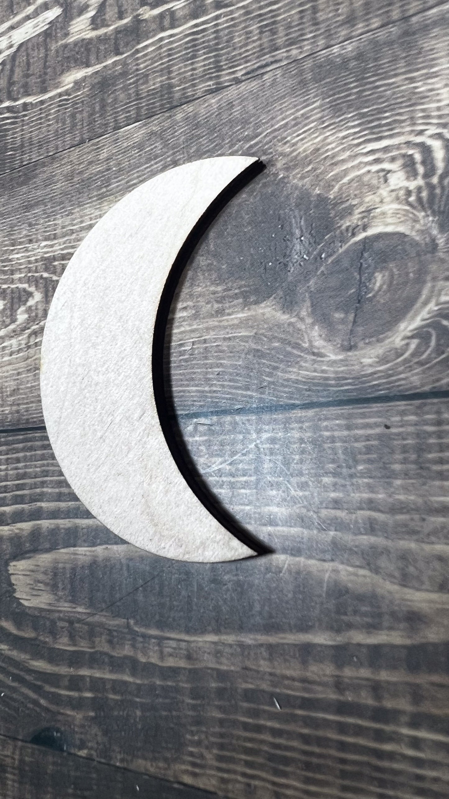 Crescent Moon Cut Shape - Ideal for DIY Projects and Custom Painting