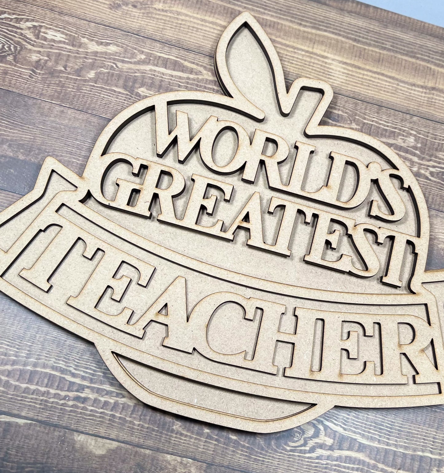 Word's Greatest Teacher sign DIY - Ideal for DIY Projects and Custom Painting