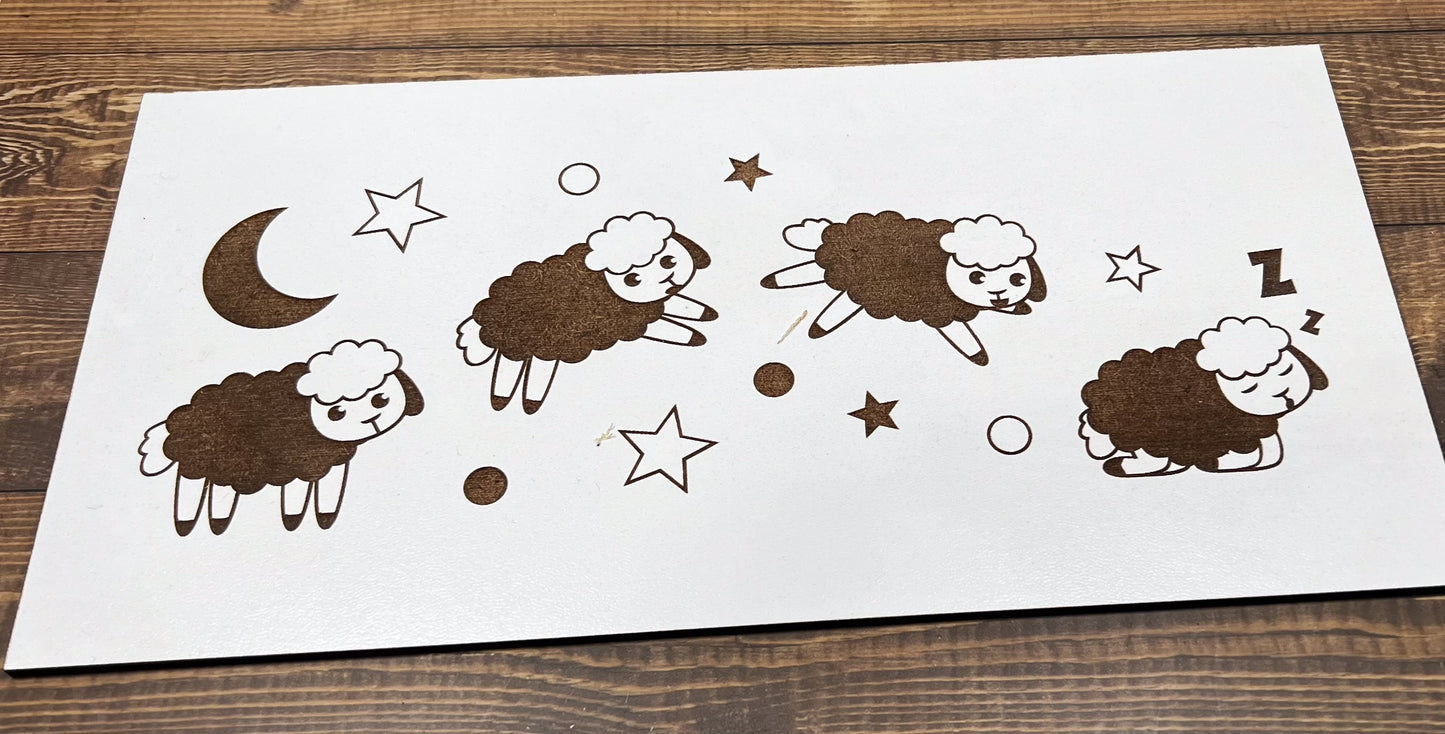 Sleeping Sheep Bedroom Sign, Scrabble Tile, Wall Art
