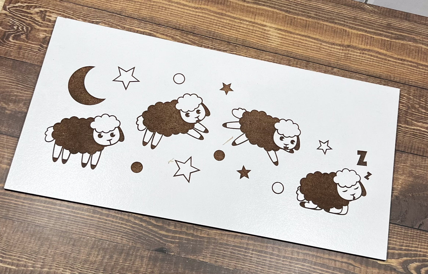 Sleeping Sheep Bedroom Sign, Scrabble Tile, Wall Art