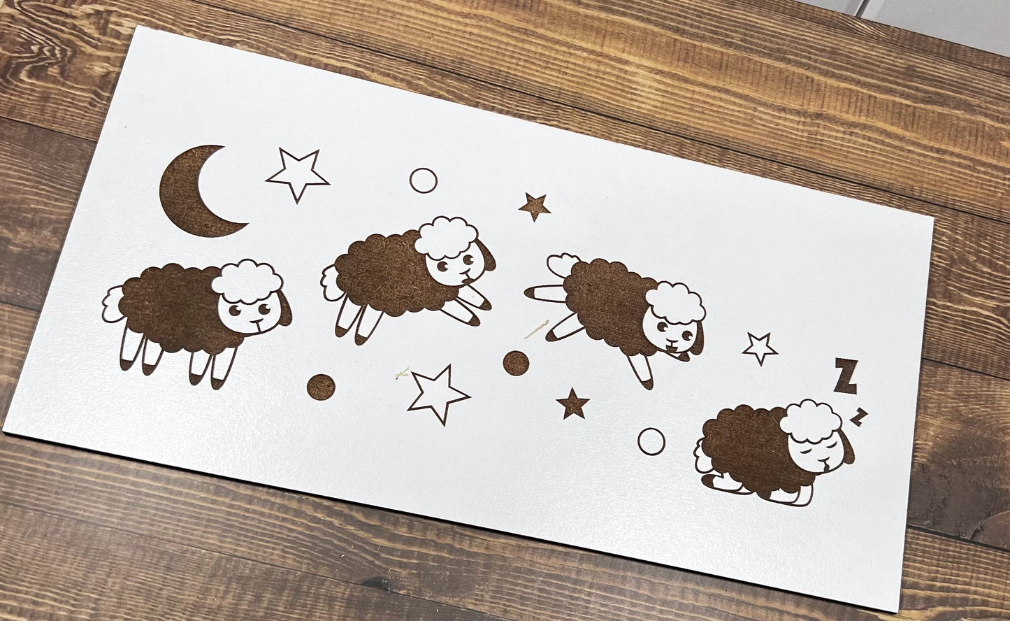 Sleeping Sheep Bedroom Sign, Scrabble Tile, Wall Art