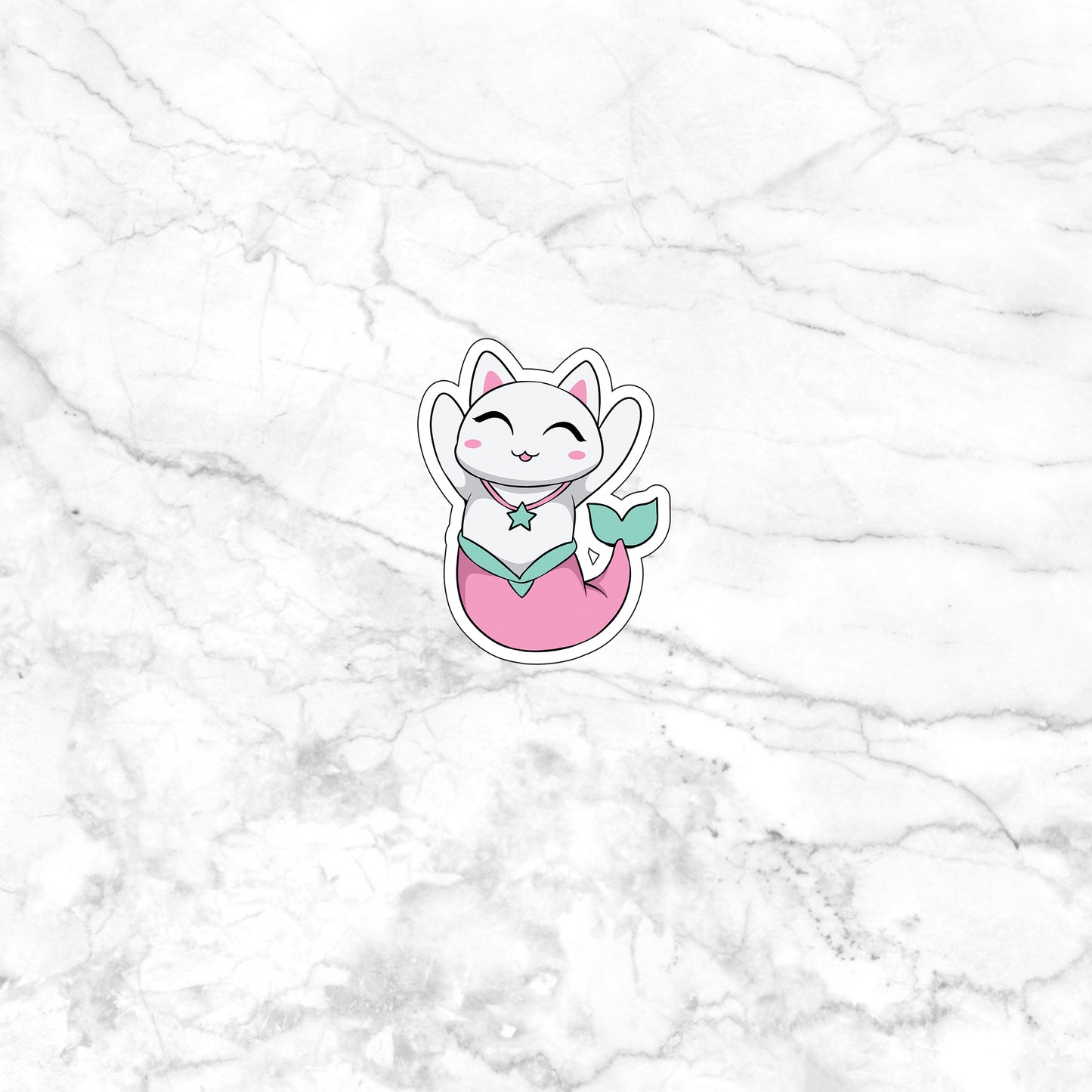 Cat Mermaid 8 Stickers