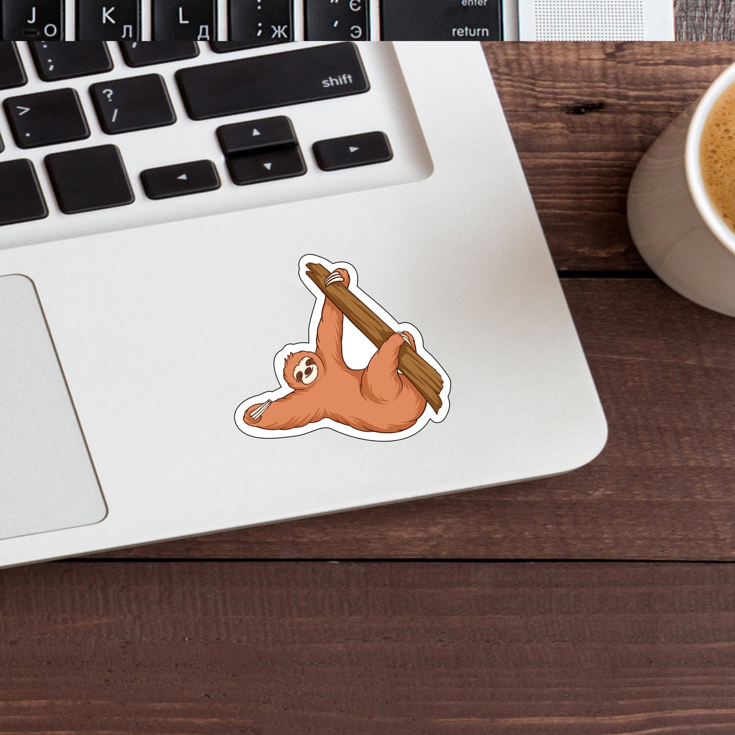 Cute Sloth Cartoon 6 Stickers