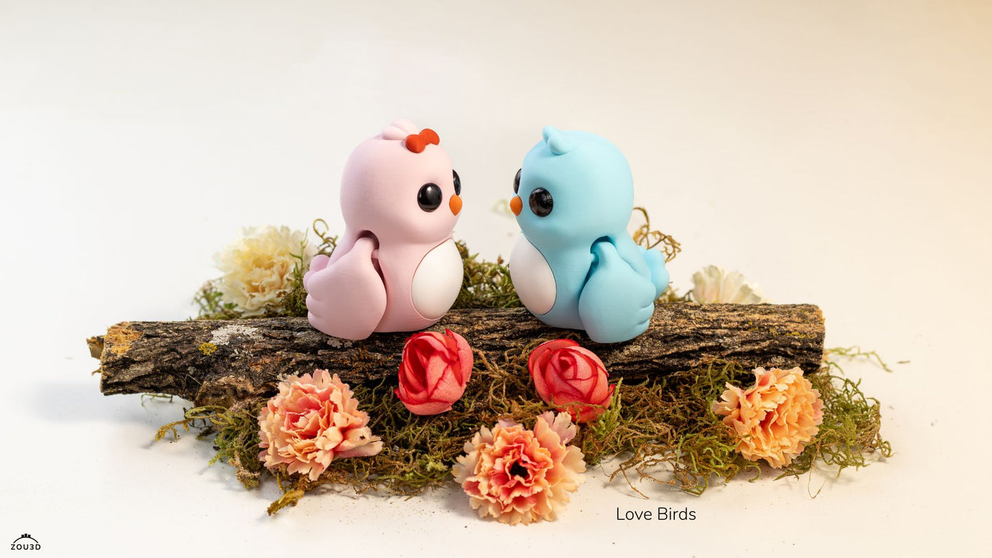 Love Birds Fidget | Articulated Flexi Animal