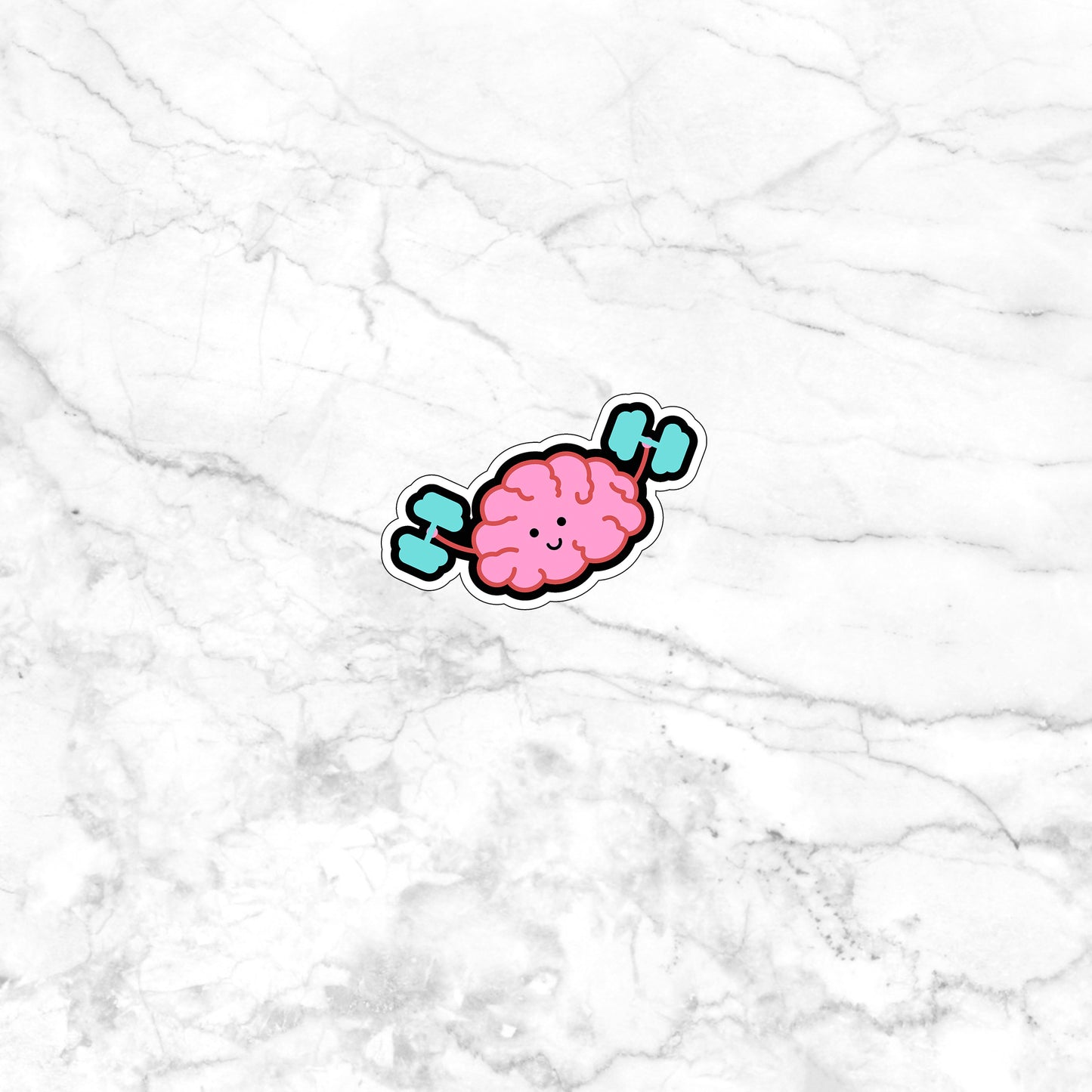 Mental Health Brain dumbbell Stickers