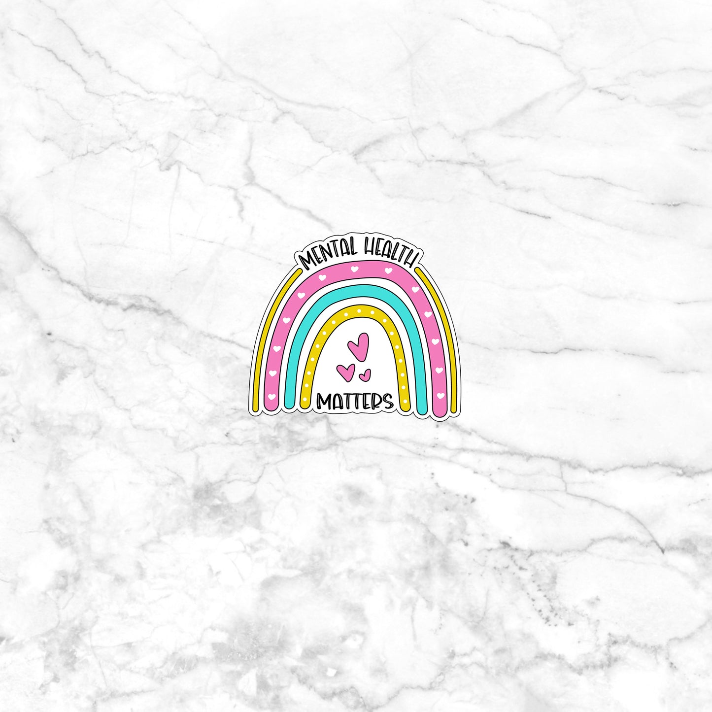 Mental Health Mental health matters rainbow Stickers