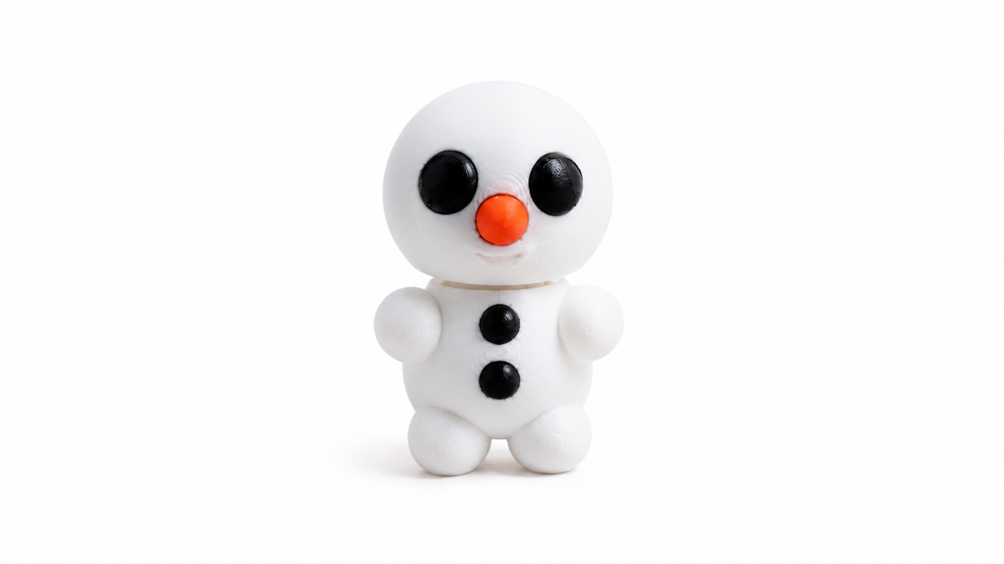 Mini Snowman Fidget | Articulated Flexi Animal
