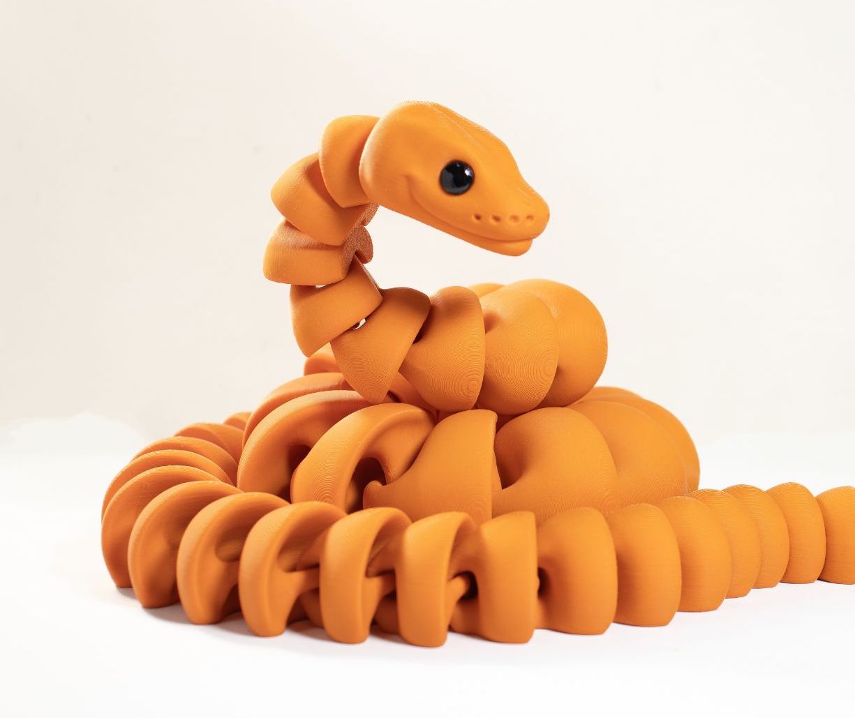 Articulated Ball Python Snack, Fidget Figurine , Desktop Figurine