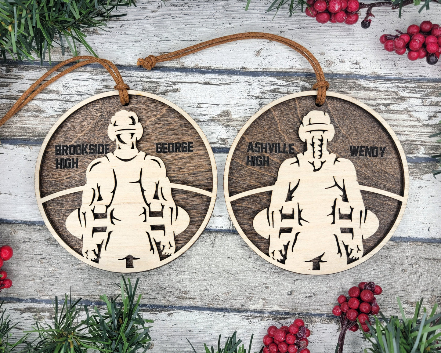 a couple of wooden signs hanging on a wall