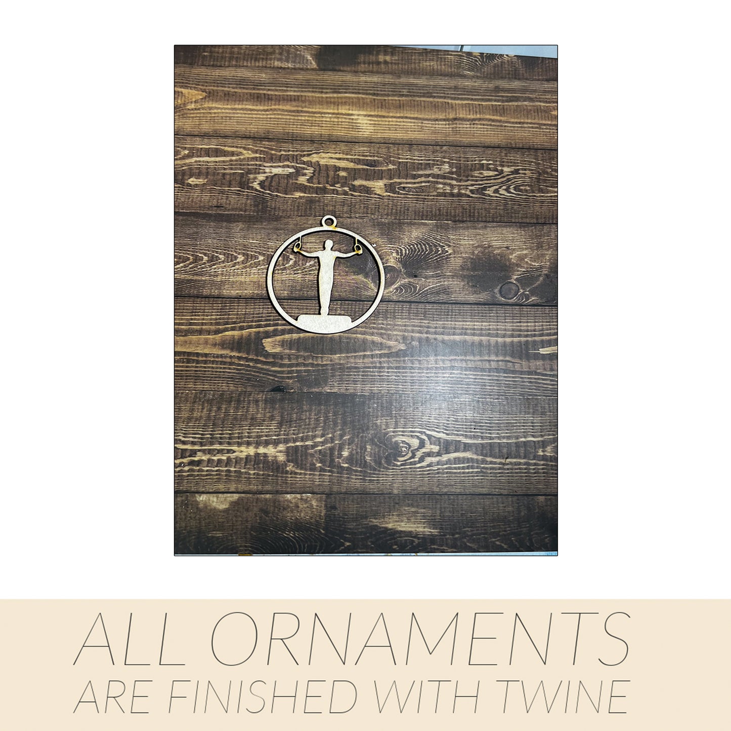 Gymnastic Ornament, Wooden Sports Ornament, Sports Ornament, Engraved Ornament, Laser Engraved Wood Ornament