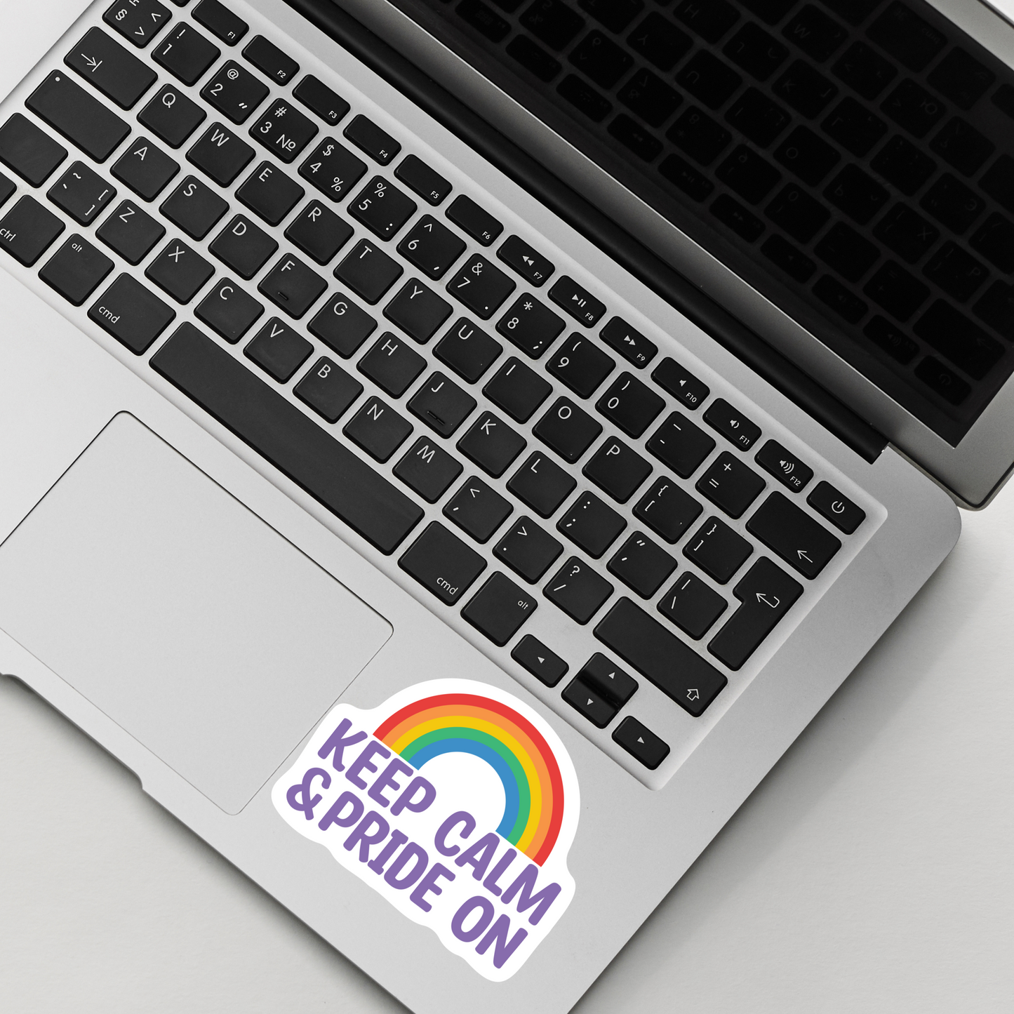 Keep Calm & Pride On Sticker, Vinyl sticker , laptop sticker , Pride Sticker