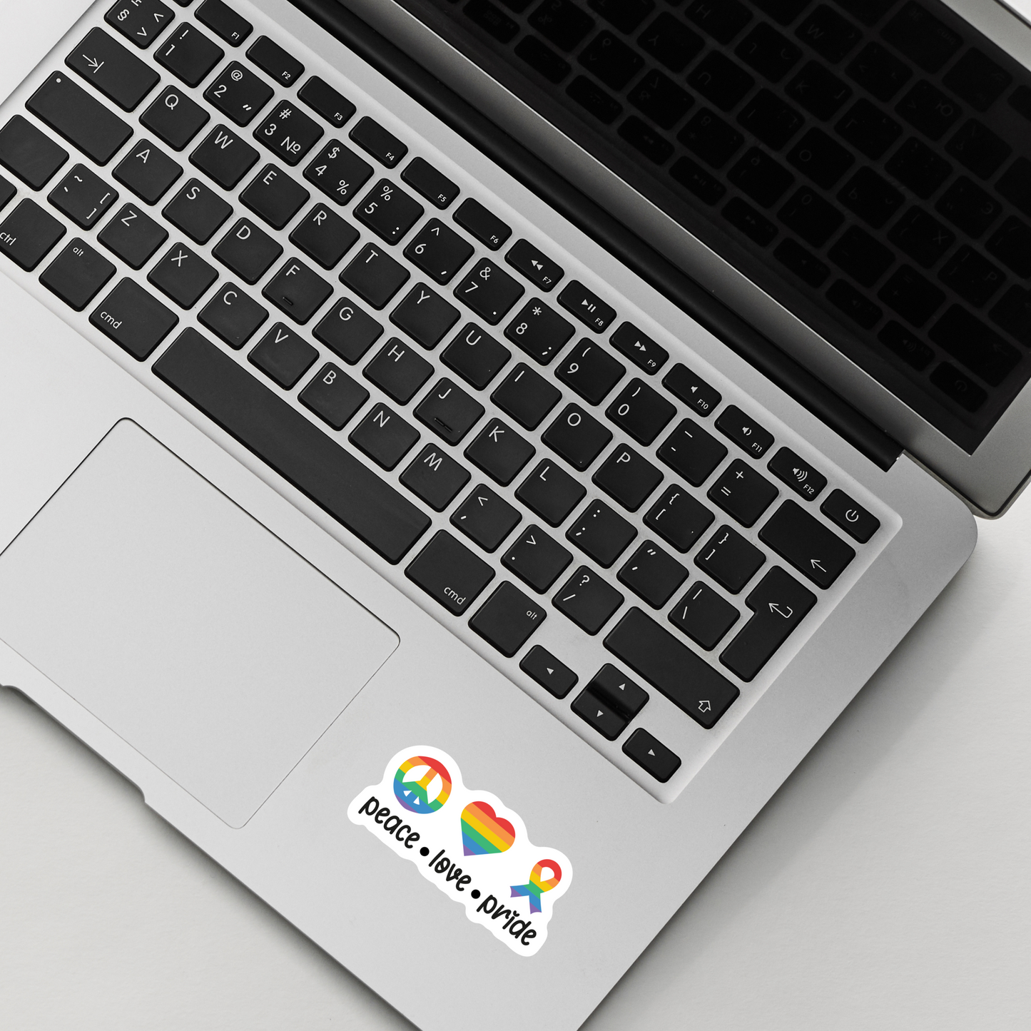 Peace Love Pride Sticker , Vinyl sticker , laptop sticker , Pride Sticker