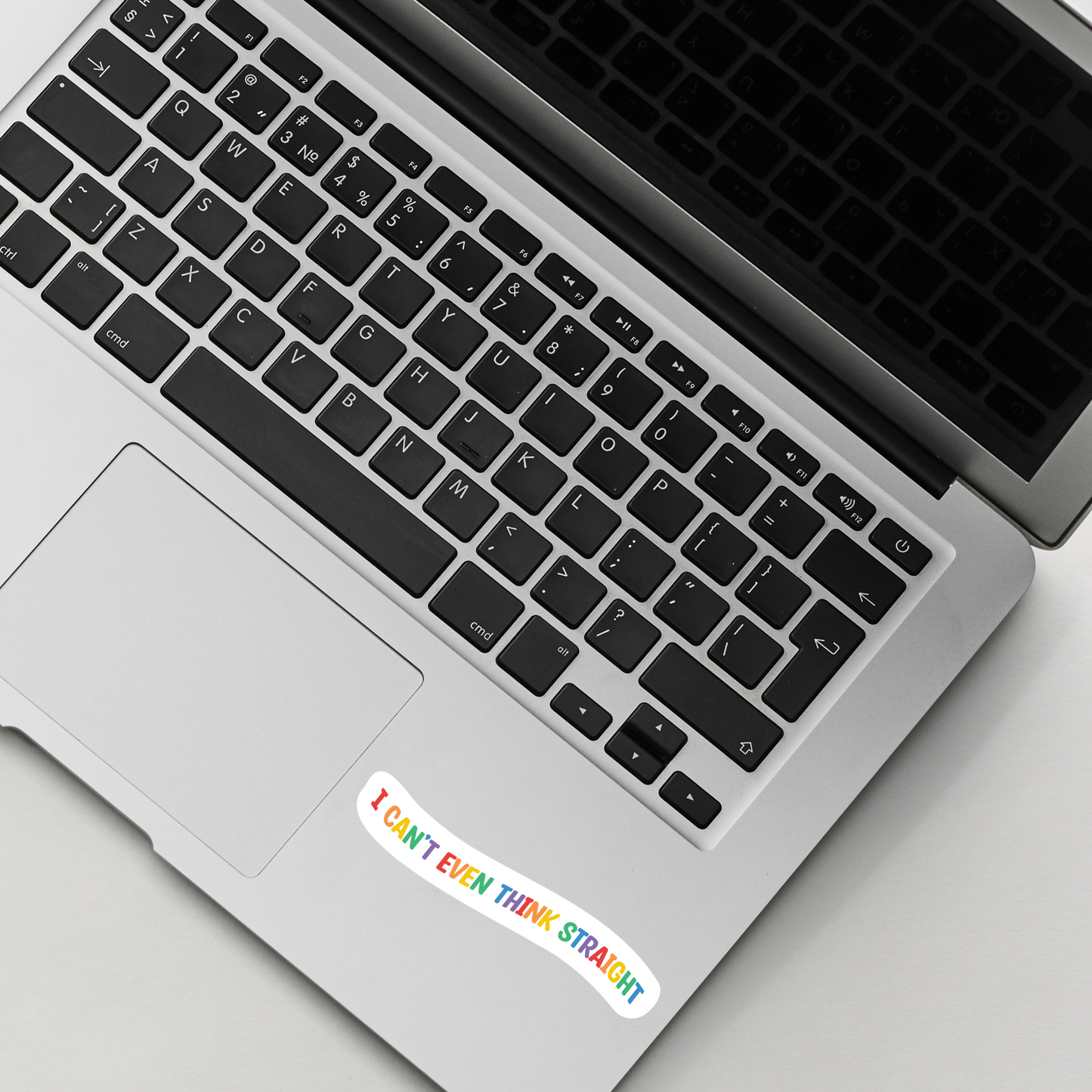 I can't even think Straight Sticker , Vinyl sticker , laptop sticker , Pride Sticker