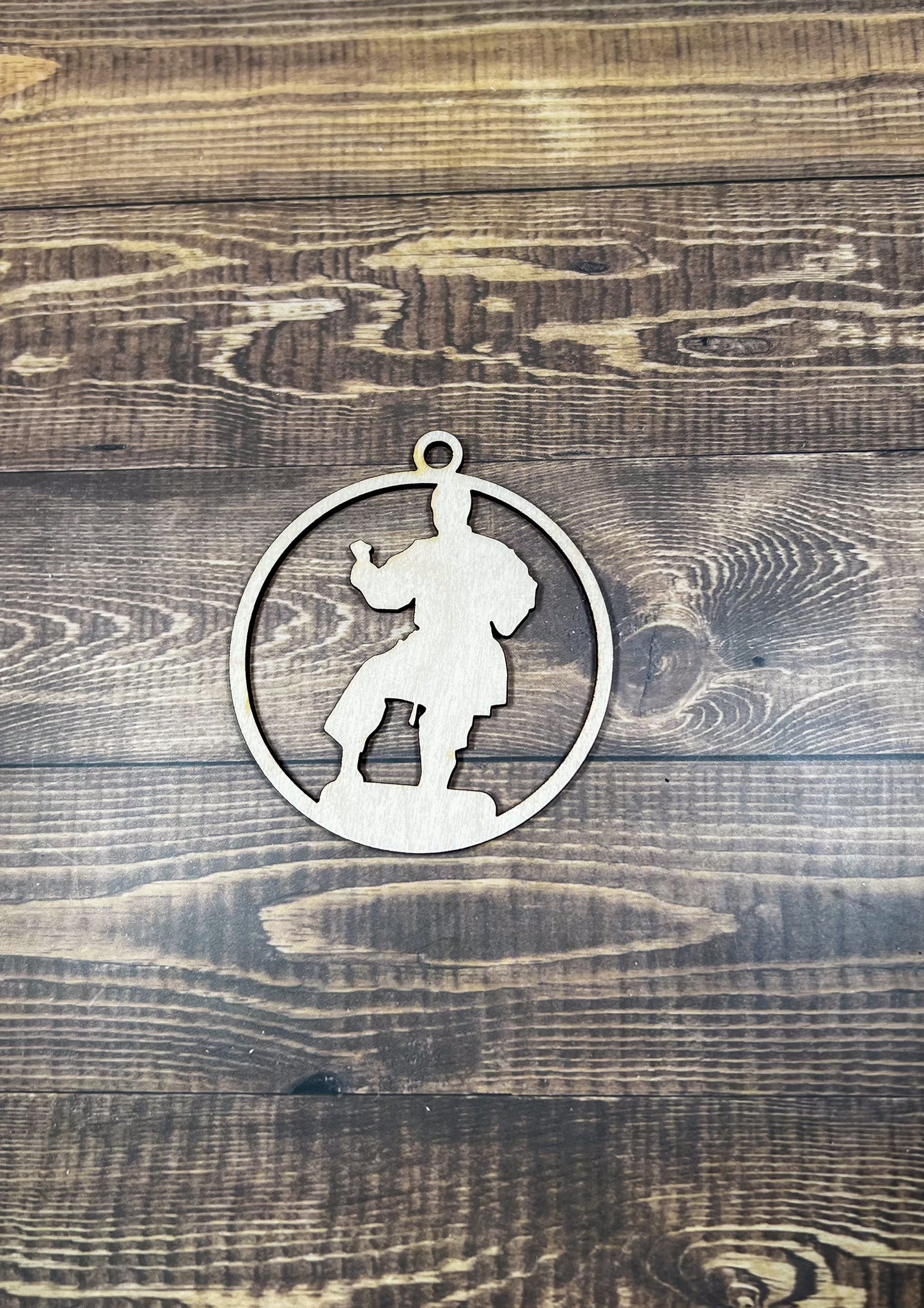 Karate Ornament, Wooden Sports Ornament, Sports Ornament, Engraved Ornament, Laser Engraved Wood Ornament
