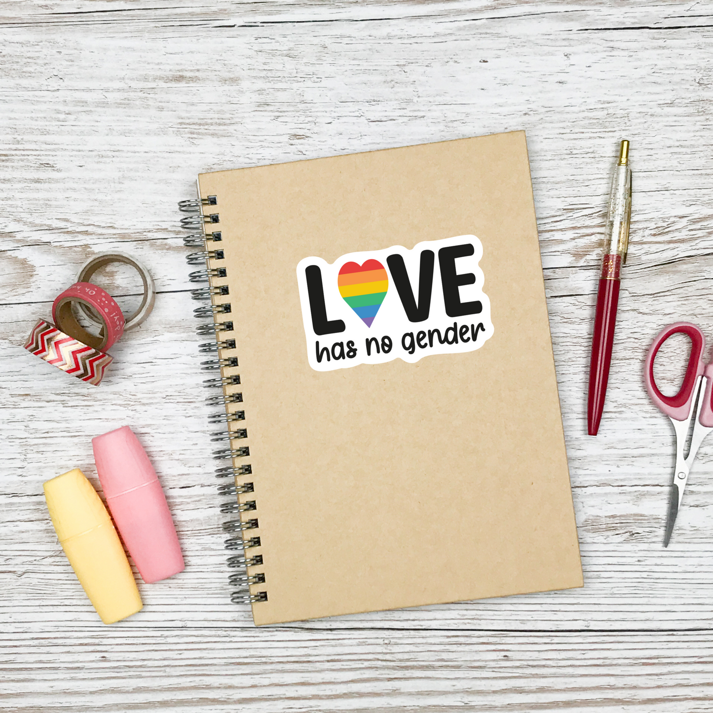 Love has no Gender Sticker , Vinyl sticker , laptop sticker , Pride Sticker