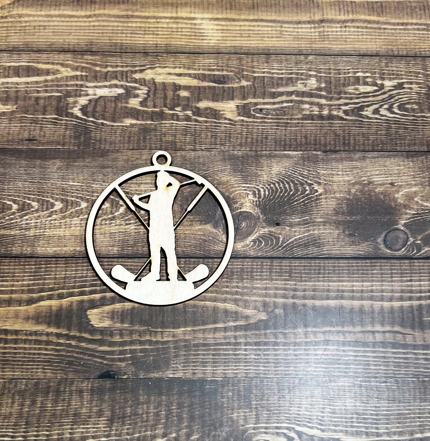 Golf Ornament, Wooden Sports Ornament, Sports Ornament, Engraved Ornament, Laser Engraved Wood Ornament