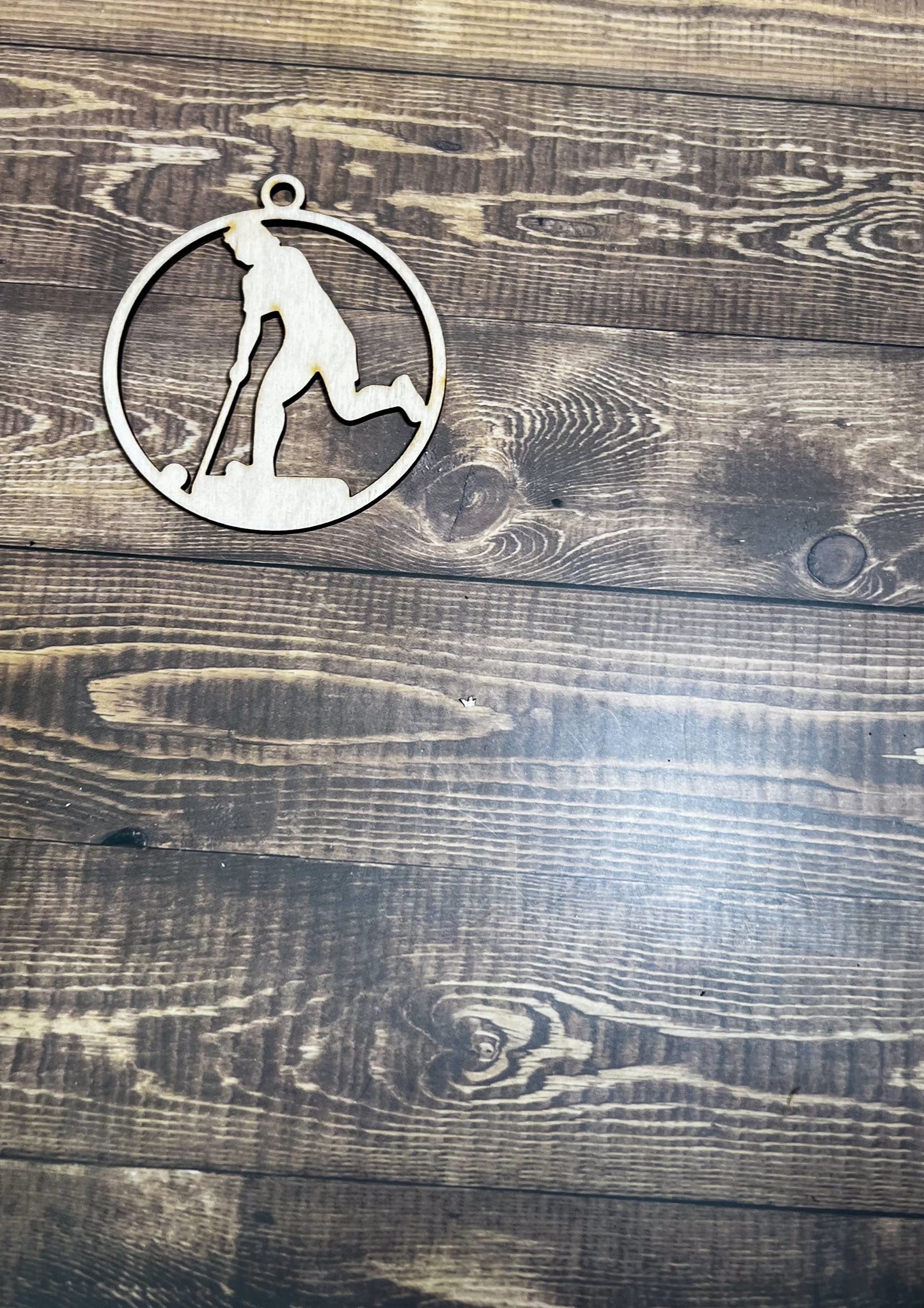 Field Hockey Ornament, Wooden Sports Ornament, Sports Ornament, Engraved Ornament, Laser Engraved Wood Ornament