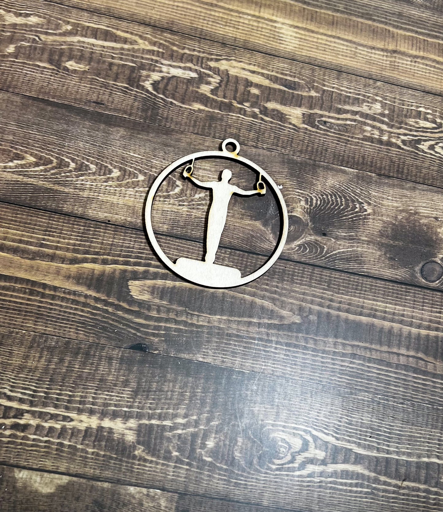 Gymnastic Ornament, Wooden Sports Ornament, Sports Ornament, Engraved Ornament, Laser Engraved Wood Ornament