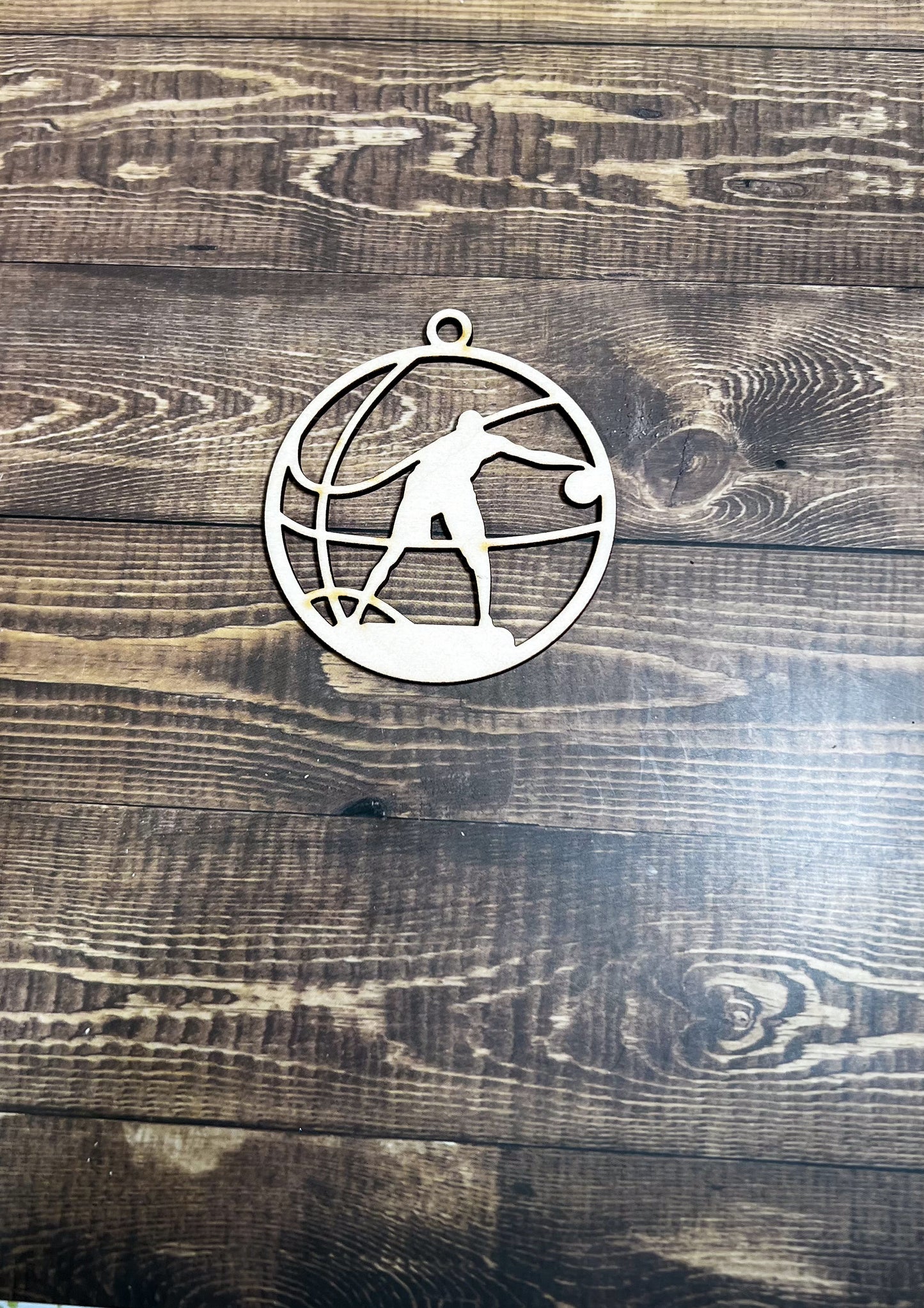 Basketball Ornament, Wooden Sports Ornament, Sports Ornament, Engraved Ornament, Laser Engraved Wood Ornament