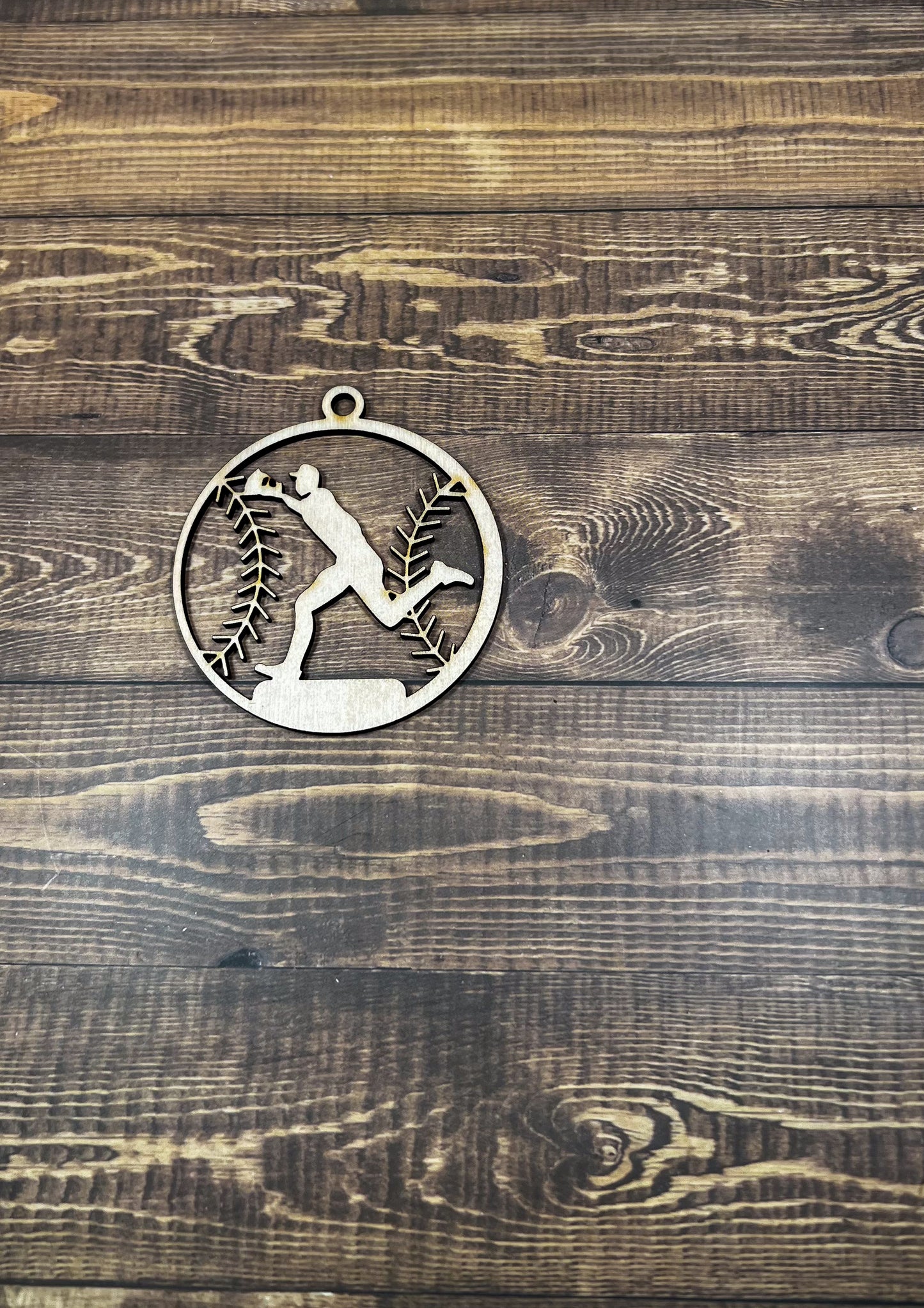 Baseball Ornament, Wooden Sports Ornament, Sports Ornament, Engraved Ornament, Laser Engraved Wood Ornament