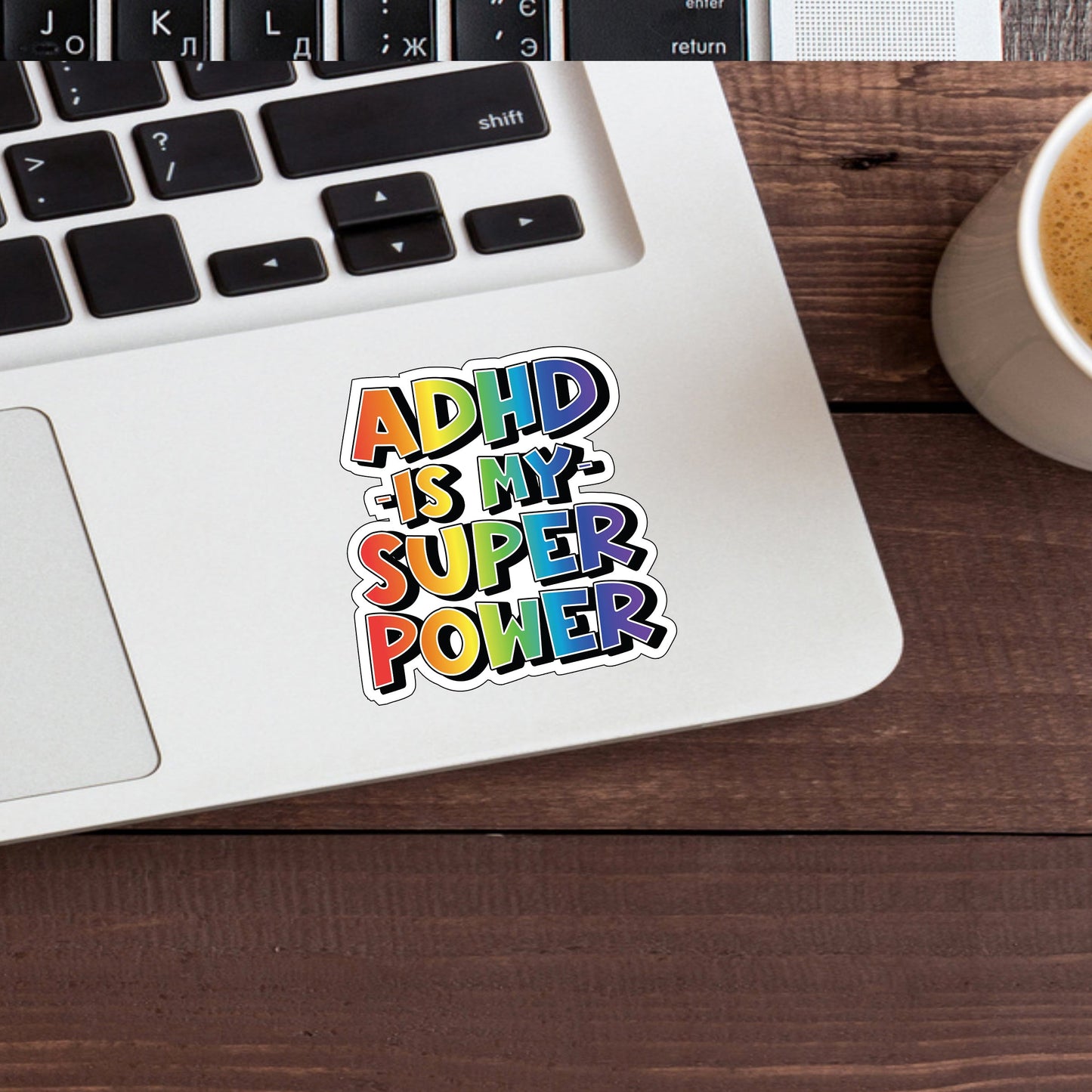 ADHD Super Power Sticker, Vinyl sticker, laptop sticker, Tablet sticker