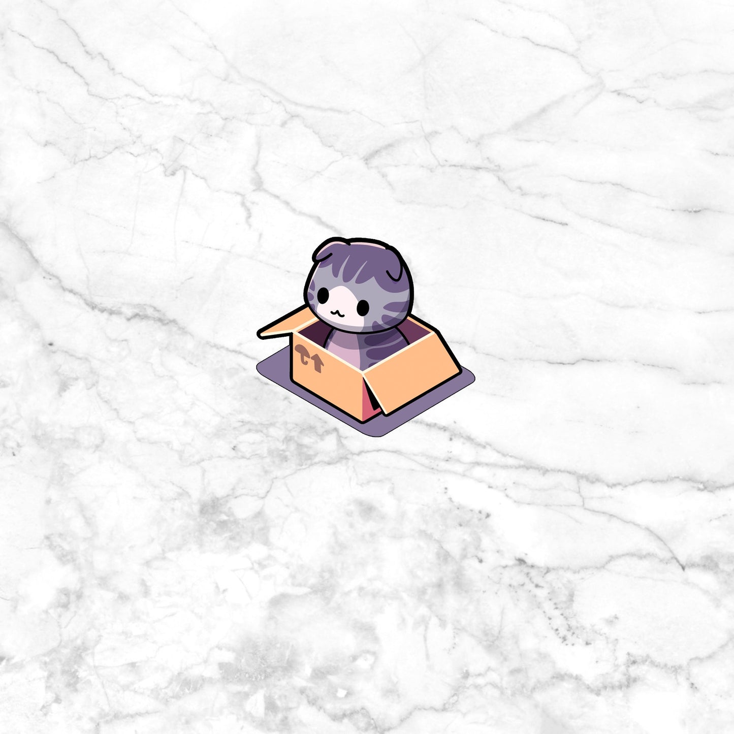 Cat in a Box Sticker