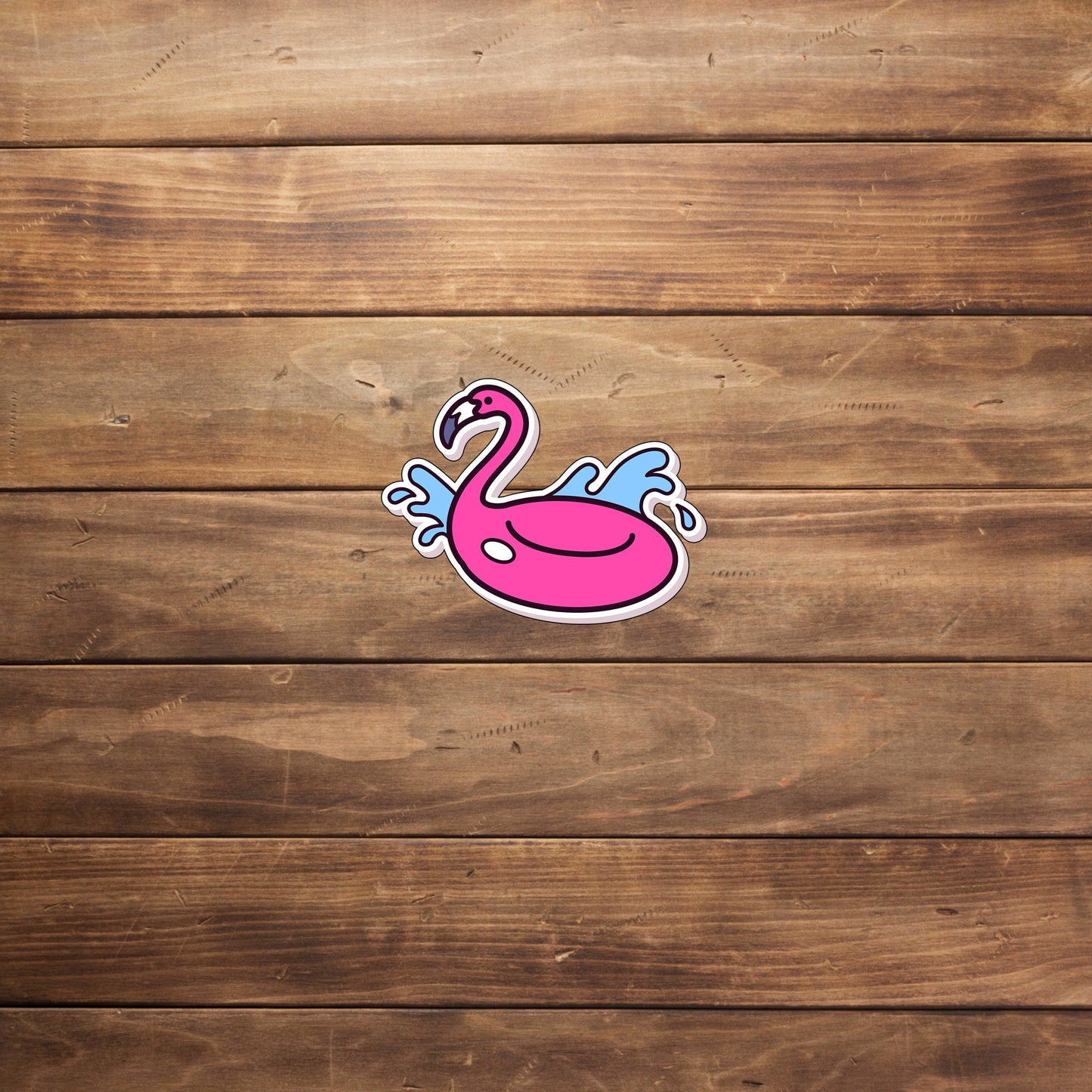 Flamingo Float Sticker, Vinyl sticker, laptop sticker, Tablet sticker
