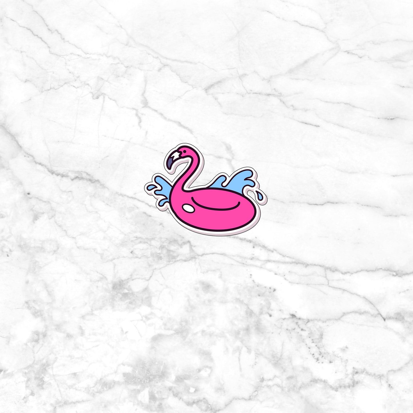 Flamingo Float Sticker, Vinyl sticker, laptop sticker, Tablet sticker
