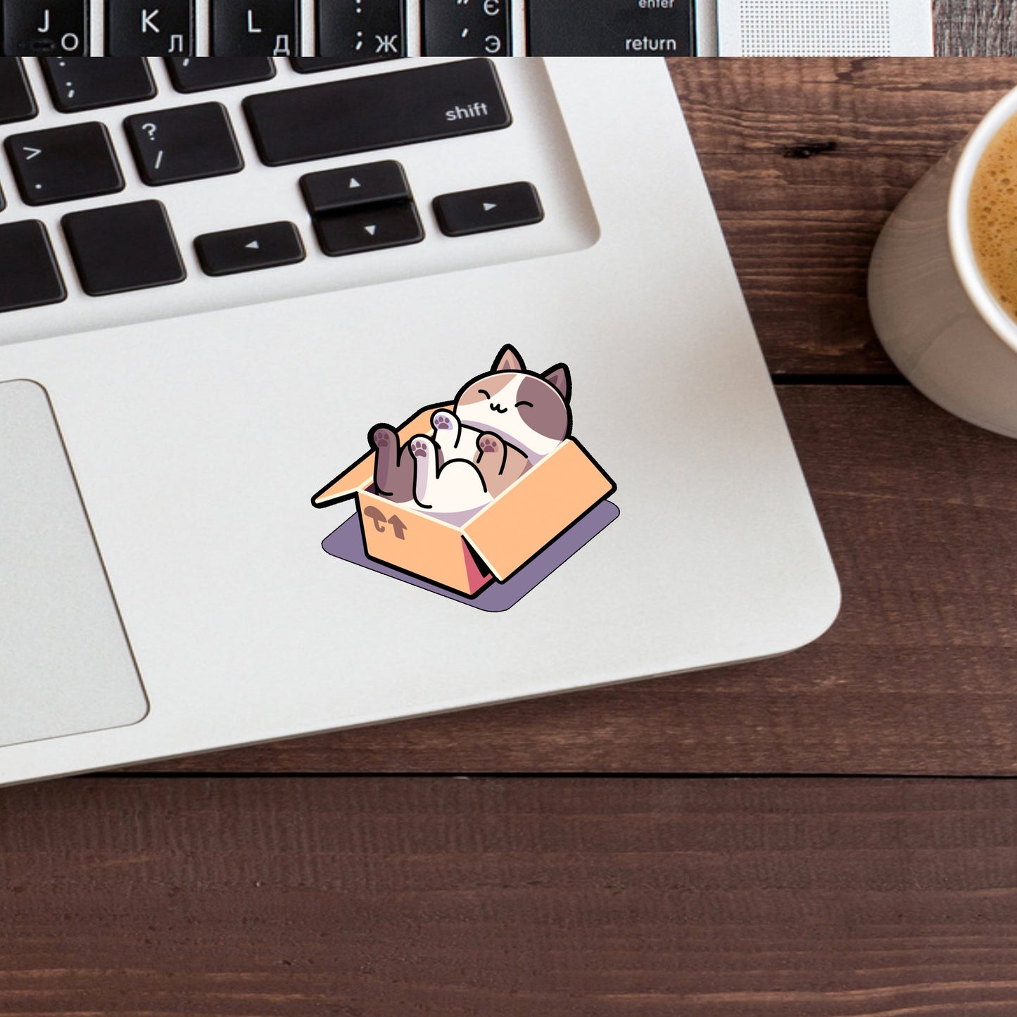 Cat in a Box Sticker