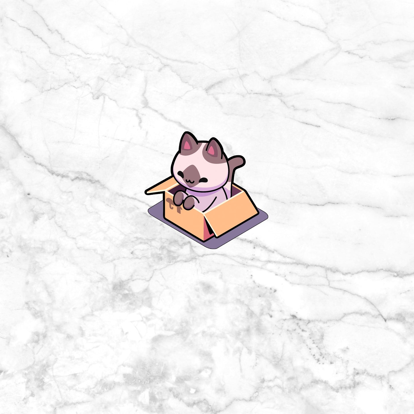 Box Cat Sticker