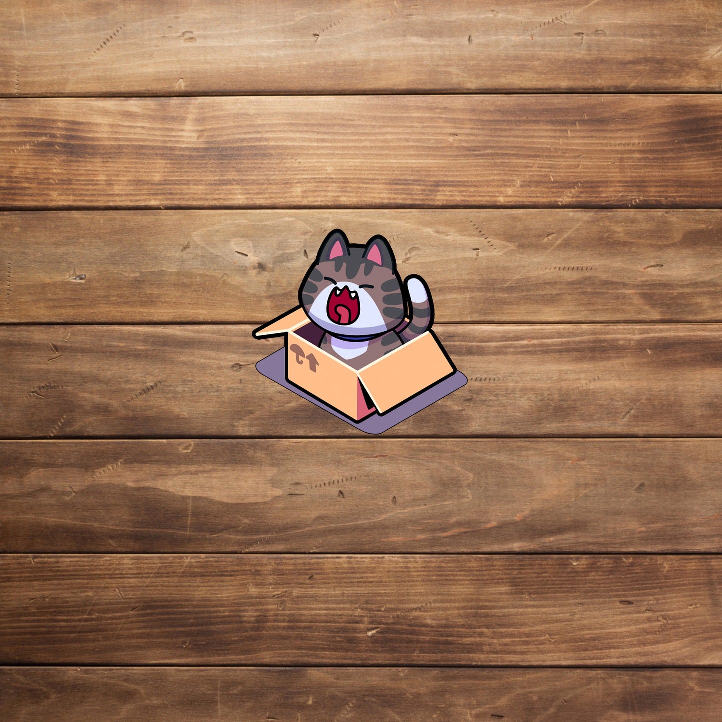 Box Cat Sticker