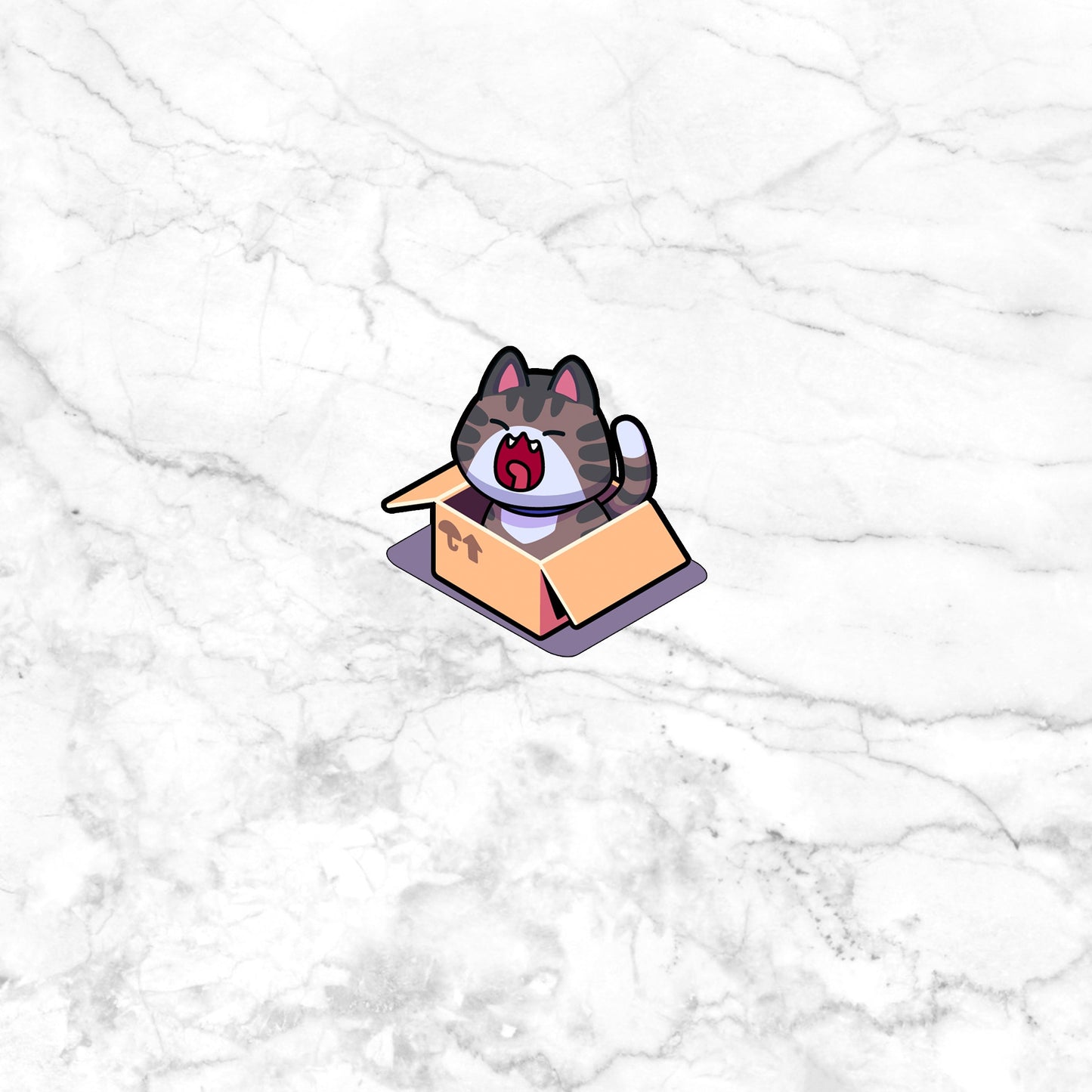 Box Cat Sticker