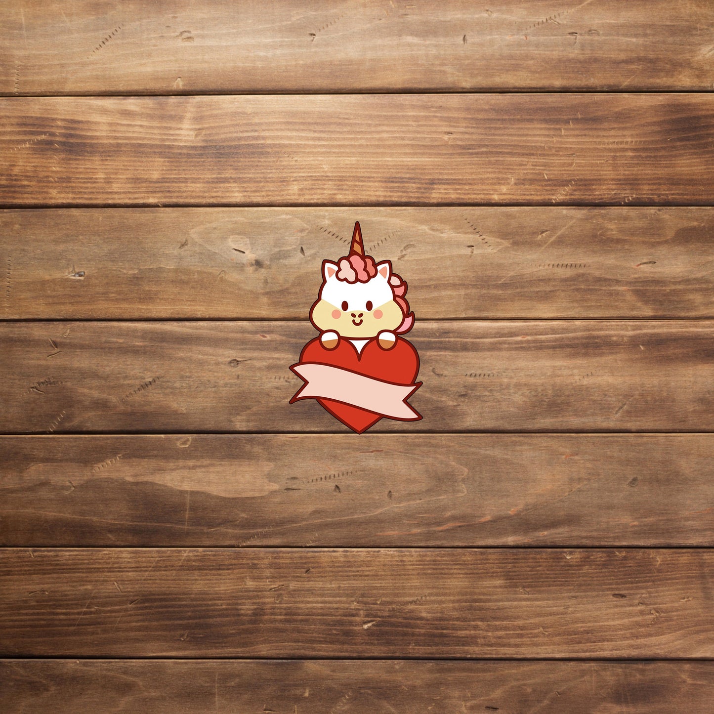Baby Unicorn Sticker, Sticker with heart
