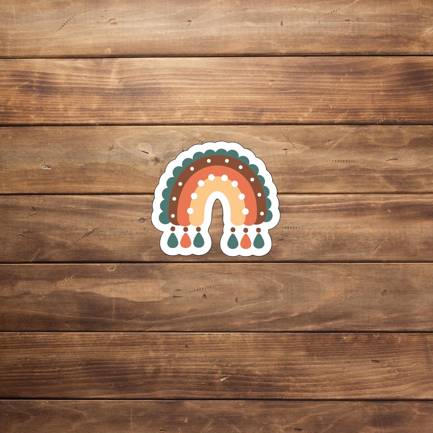 Boho Rainbow With Floral Sticker