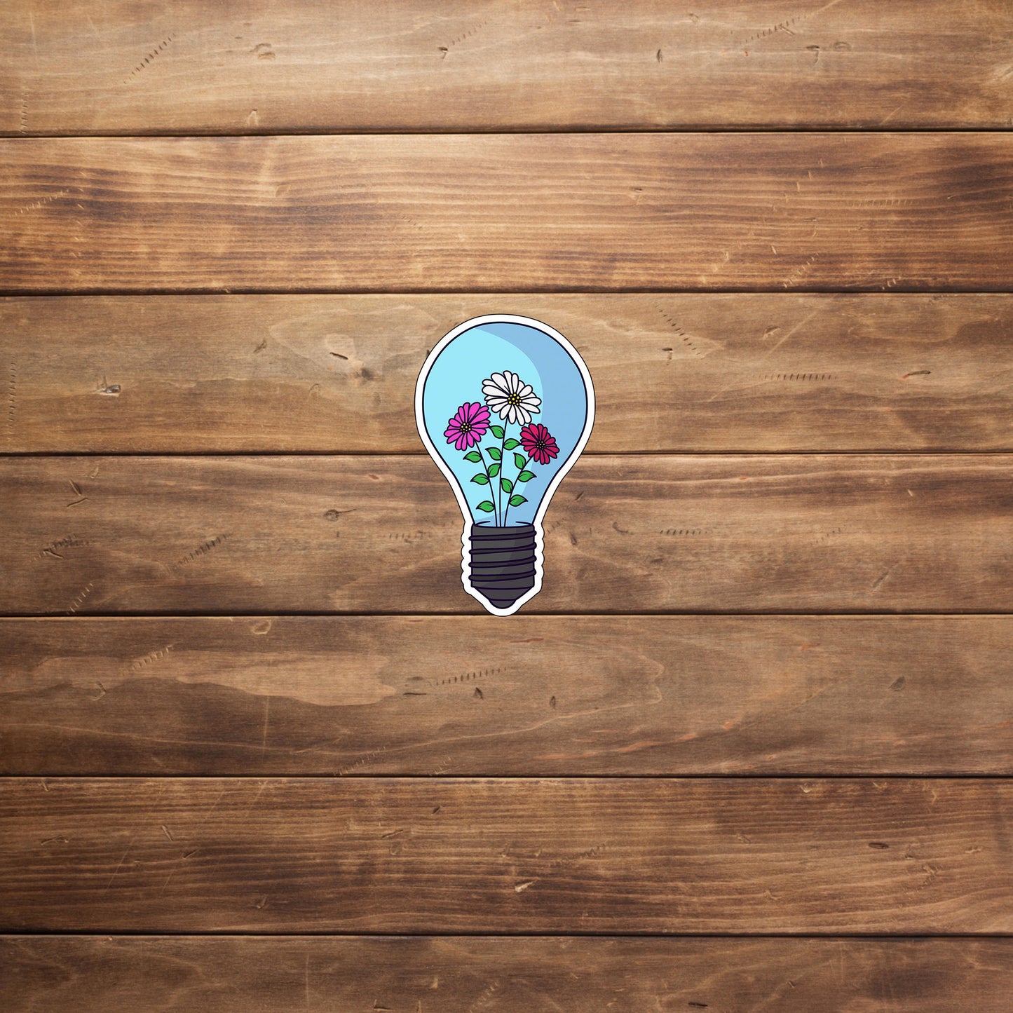 Flower Lightbulb Sticker