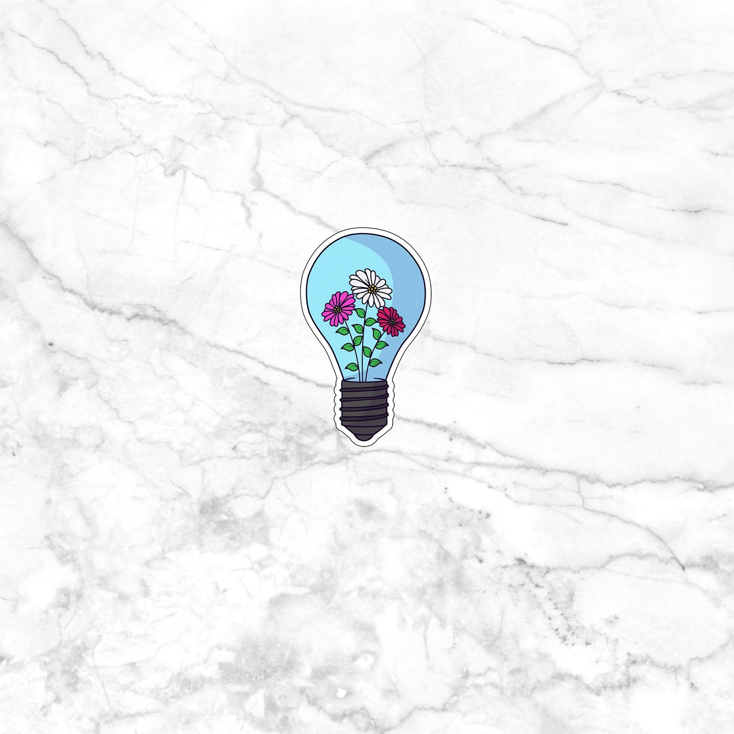 Flower Lightbulb Sticker