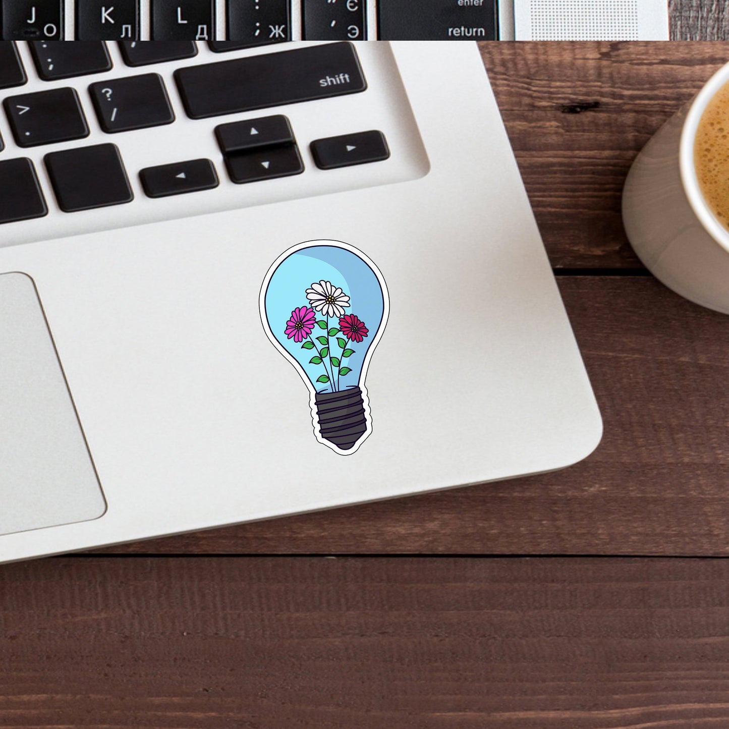 Flower Lightbulb Sticker