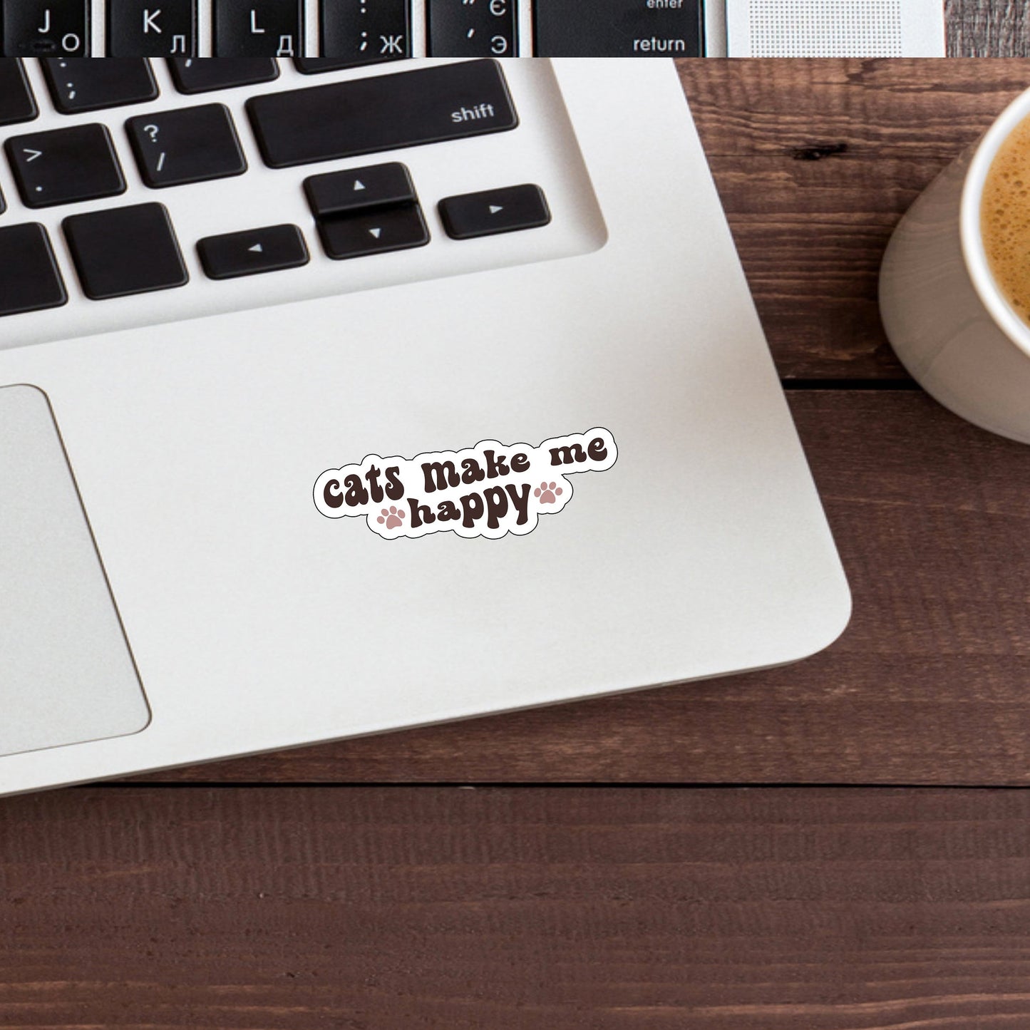 Cats make me happy Sticker, Vinyl sticker, laptop sticker, Tablet sticker